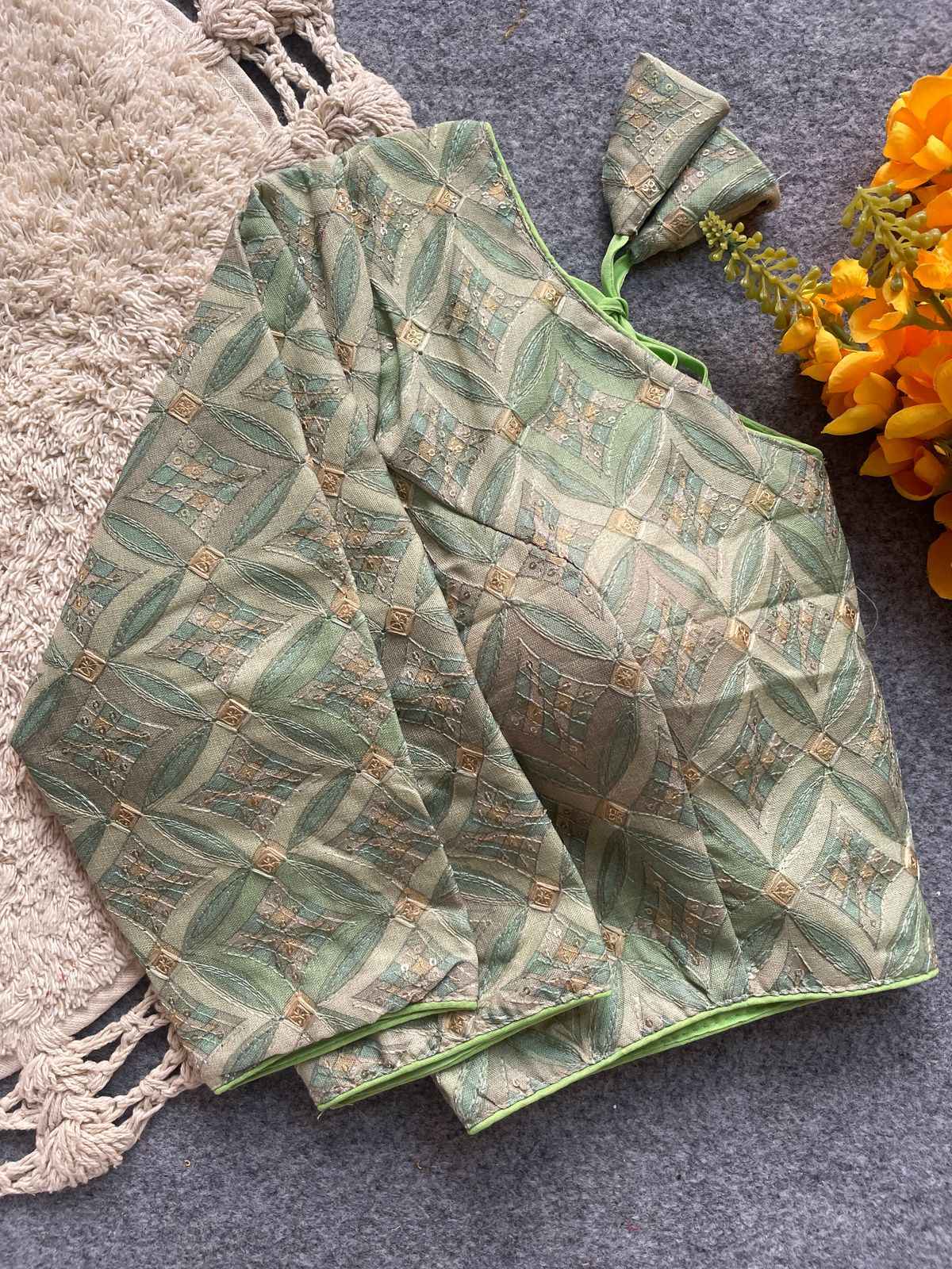 PURE KHADI COTTON PARTYWEAR HEAVY STITCHING BLOUSE AT WHOLESALE PRICE