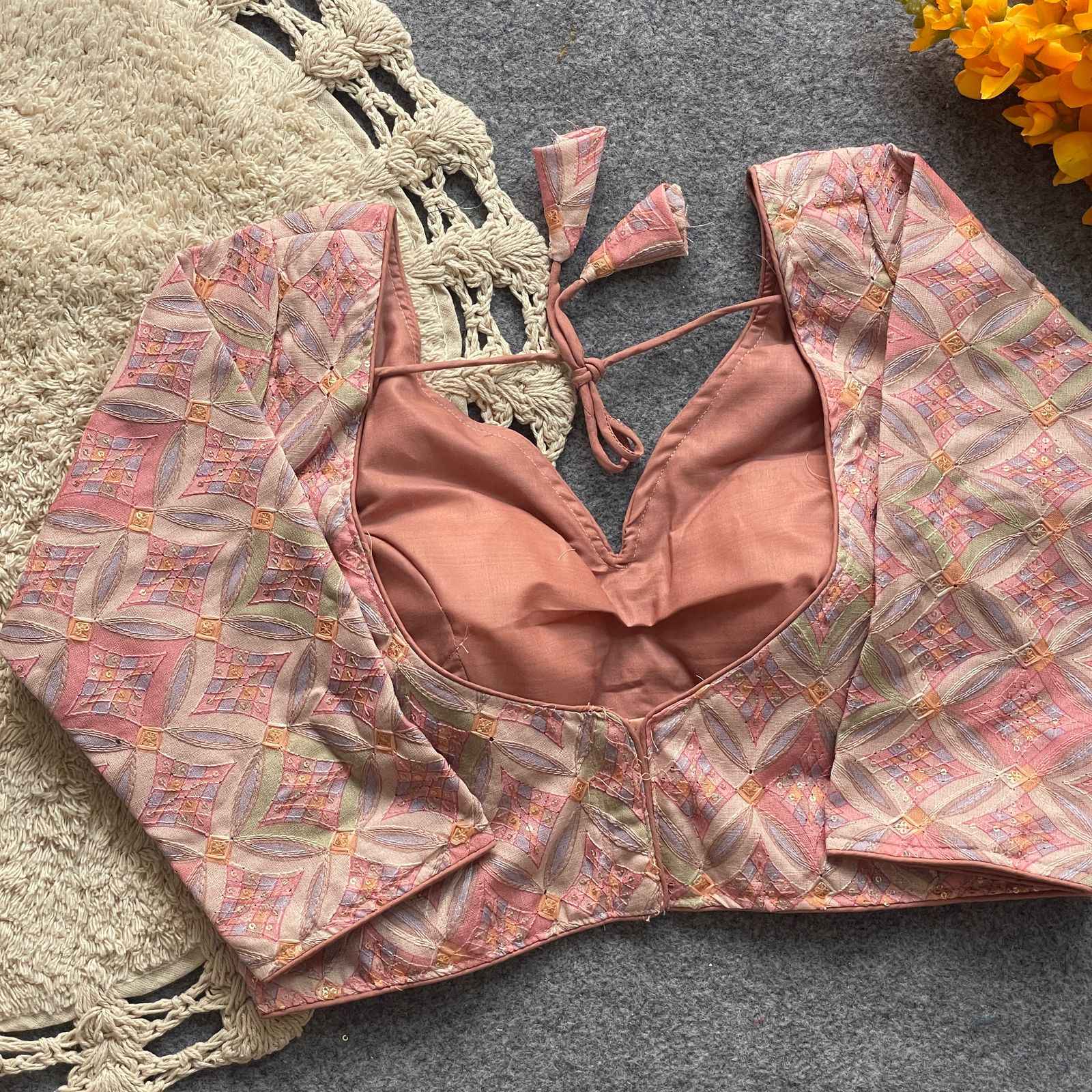 PURE KHADI COTTON PARTYWEAR HEAVY STITCHING BLOUSE AT WHOLESALE PRICE