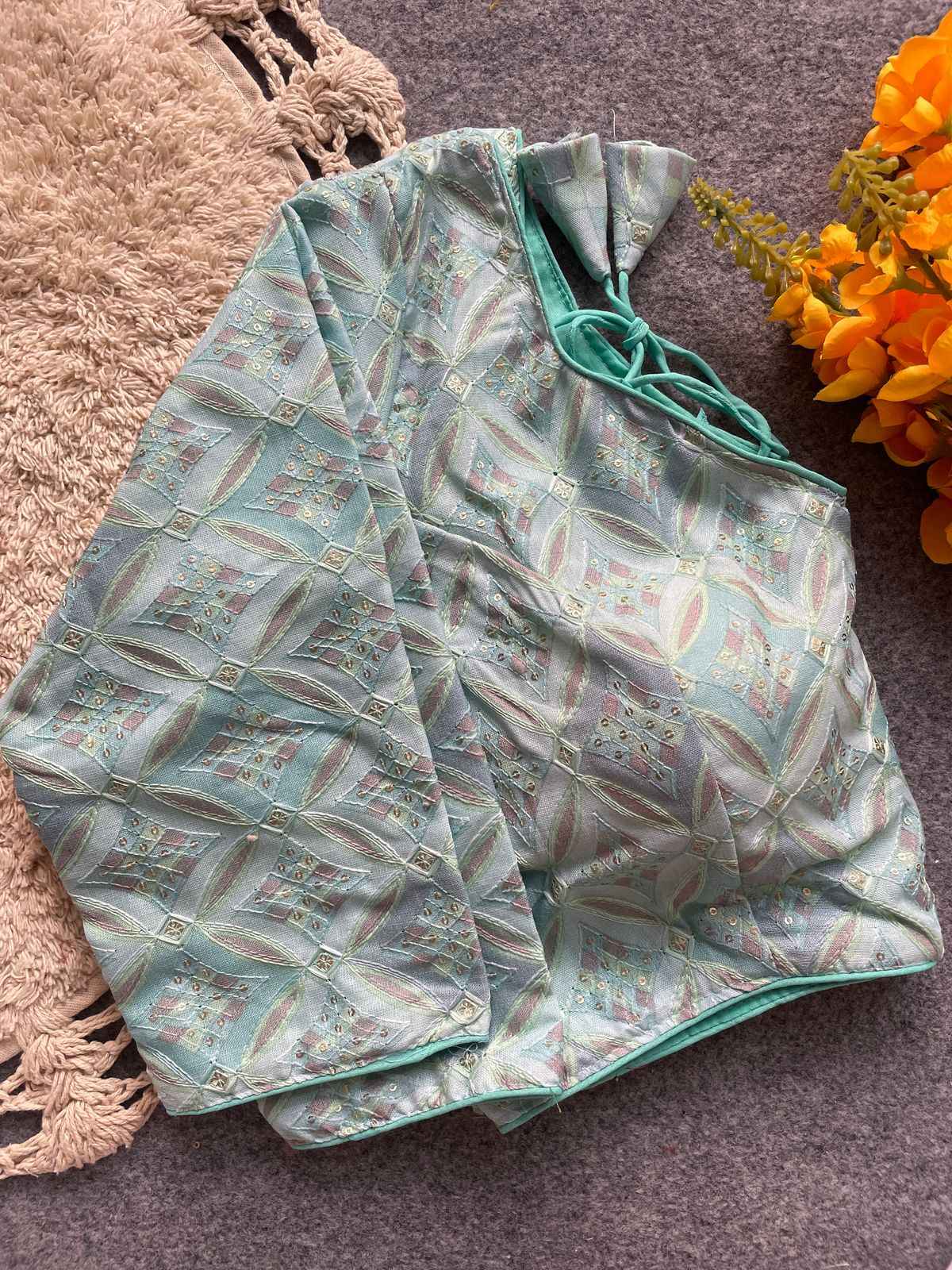 PURE KHADI COTTON PARTYWEAR HEAVY STITCHING BLOUSE AT WHOLESALE PRICE