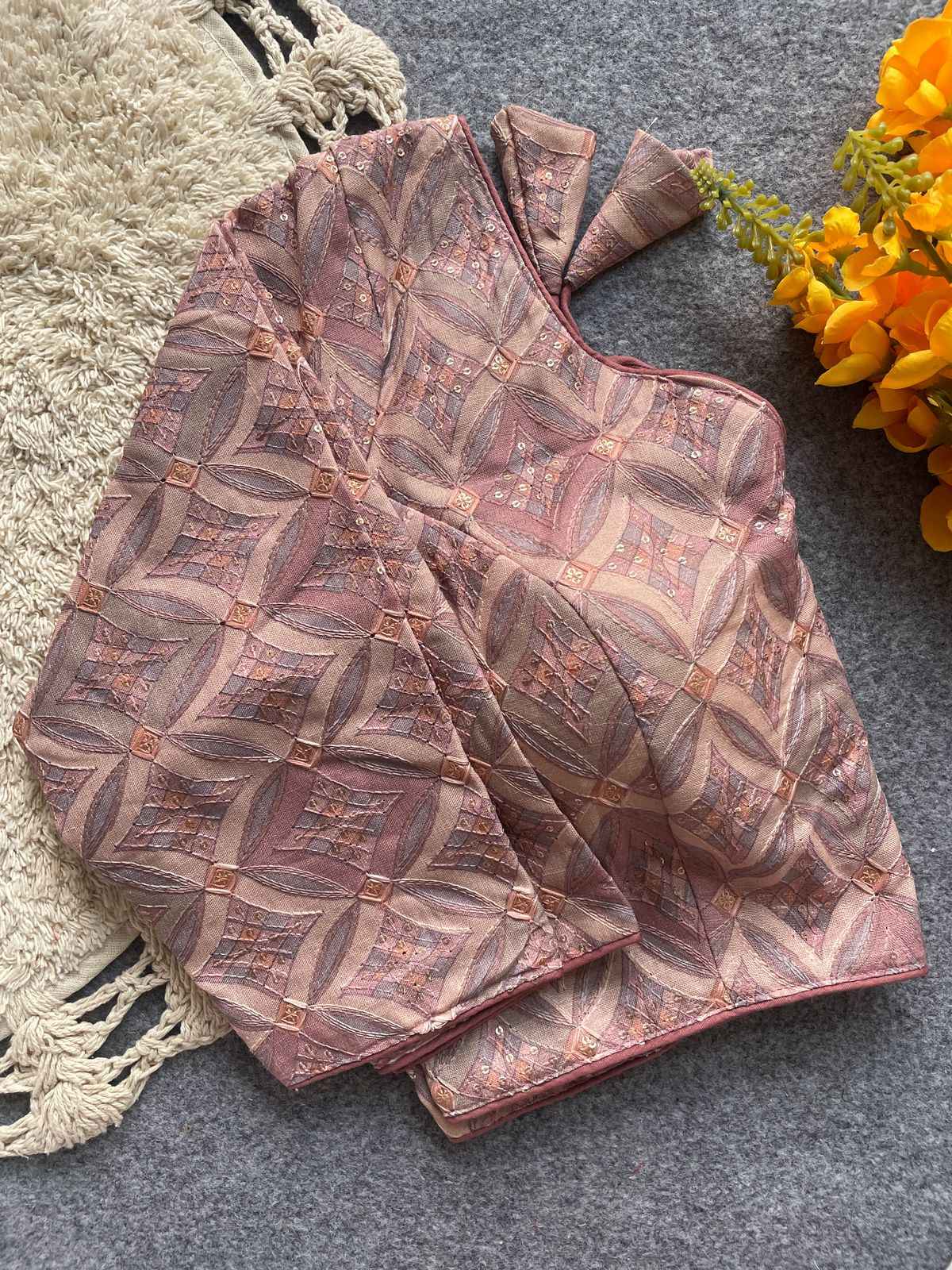 PURE KHADI COTTON PARTYWEAR HEAVY STITCHING BLOUSE AT WHOLESALE PRICE