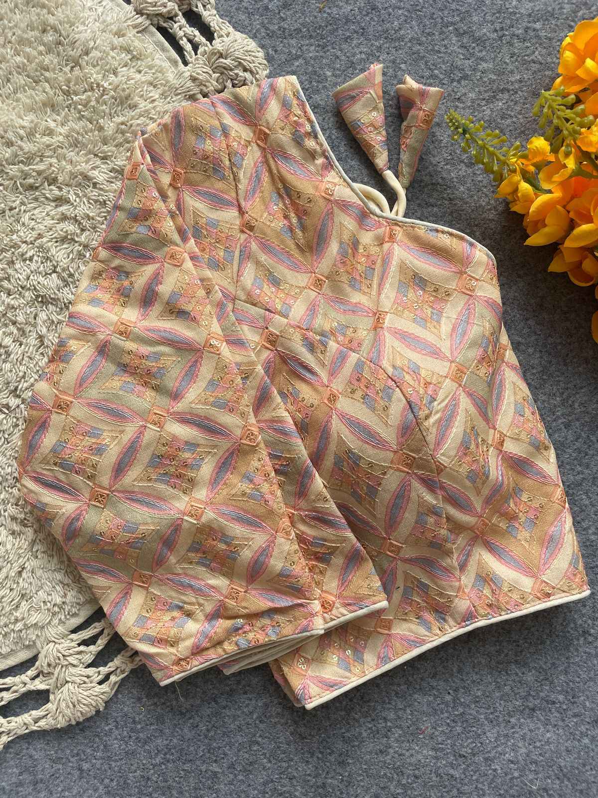 PURE KHADI COTTON PARTYWEAR HEAVY STITCHING BLOUSE AT WHOLESALE PRICE