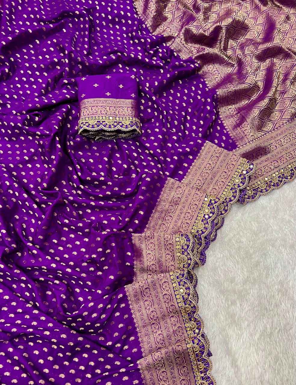 PURE  KHADI GEORGETTE WITH KANCHI BORDER SAREE AT WHOLESALE PRICE