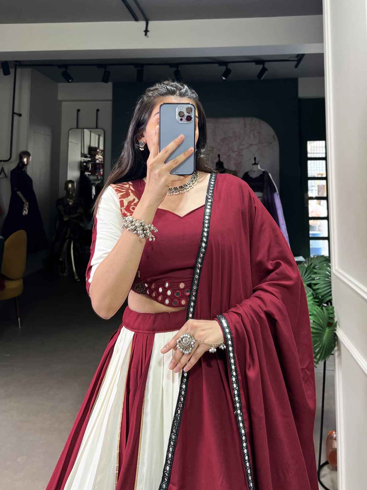 PURE RAYON PLAIN AND PRINTED WITH PAPER MIRROR WORK LACE AND GOTA PATTI LEHENGA CHOLI AT WHOLESALE PRICE