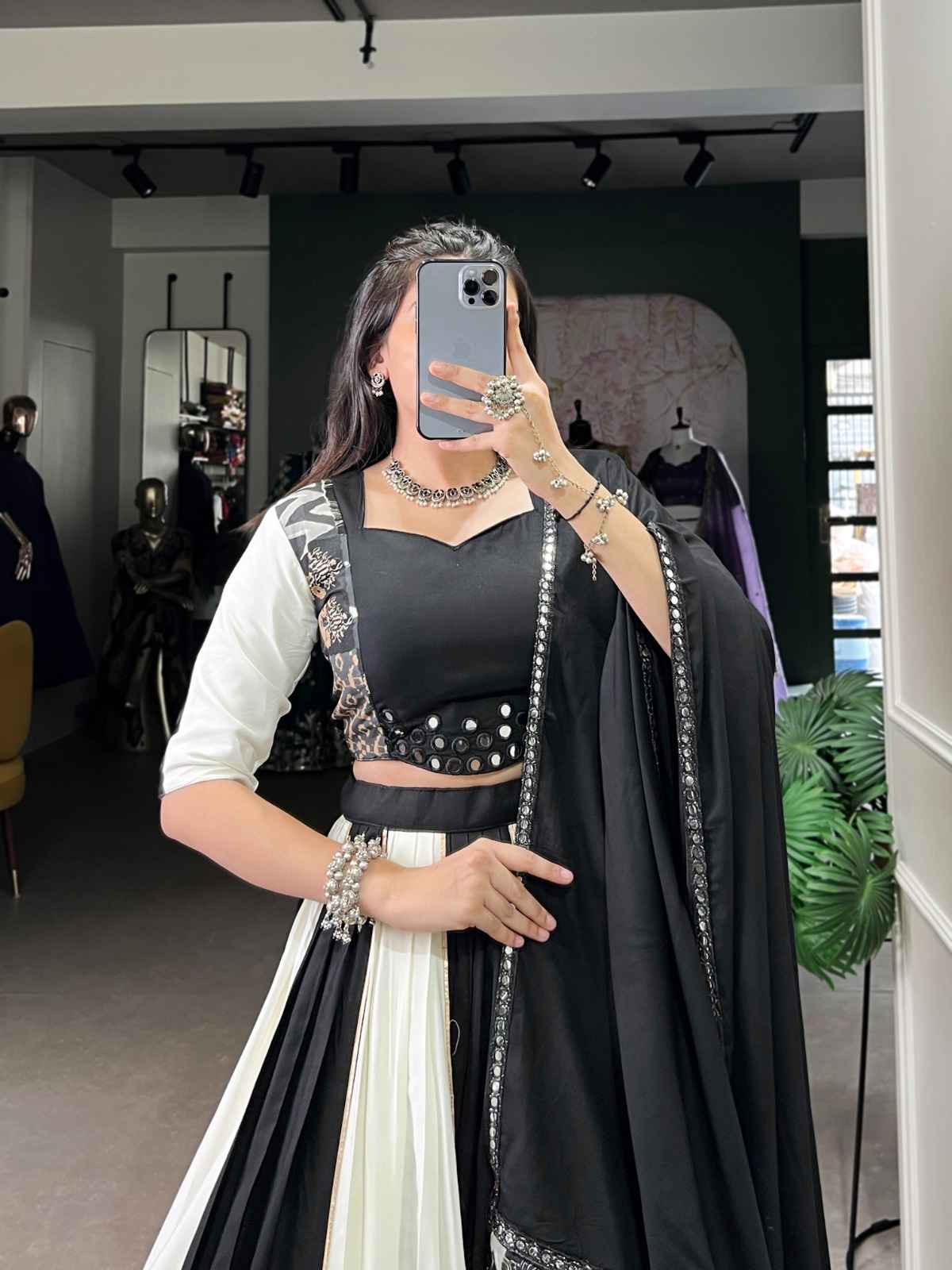 PURE RAYON PLAIN AND PRINTED WITH PAPER MIRROR WORK LACE AND GOTA PATTI LEHENGA CHOLI AT WHOLESALE PRICE