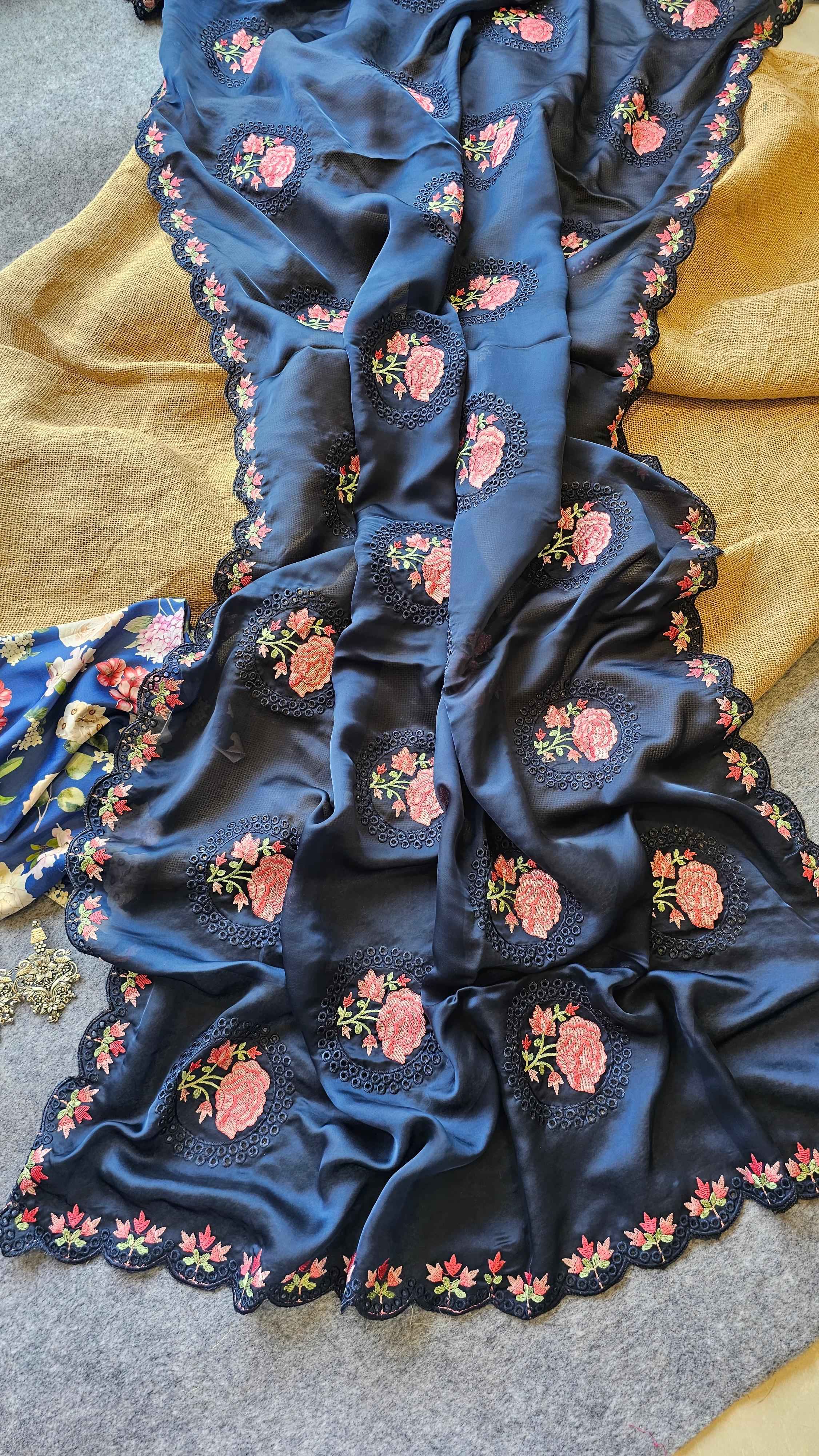 PURE SATTIN SIMMER SILK WITH ZARI SAREE AT WHOLESALE PRICE
