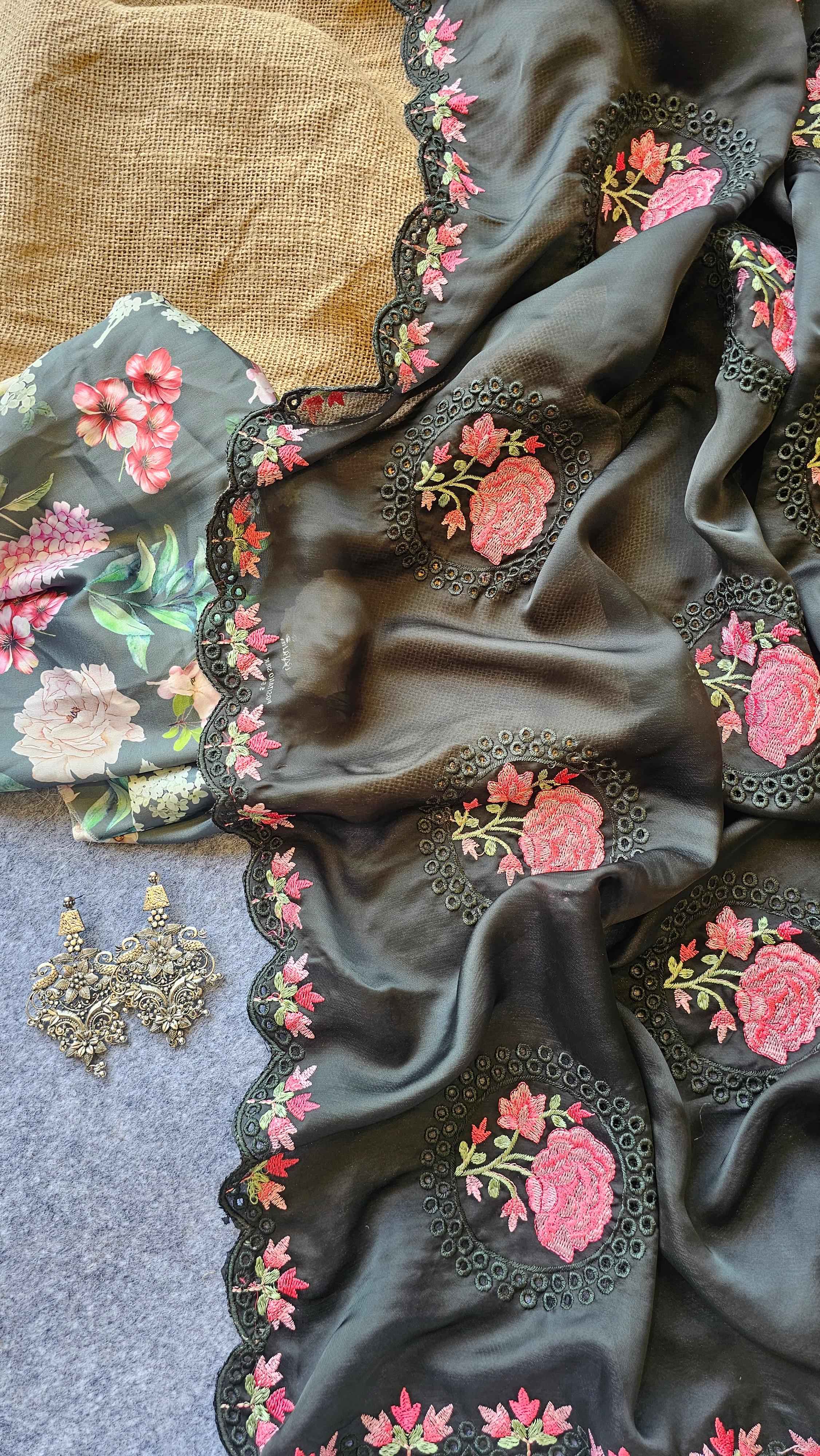 PURE SATTIN SIMMER SILK WITH ZARI SAREE AT WHOLESALE PRICE