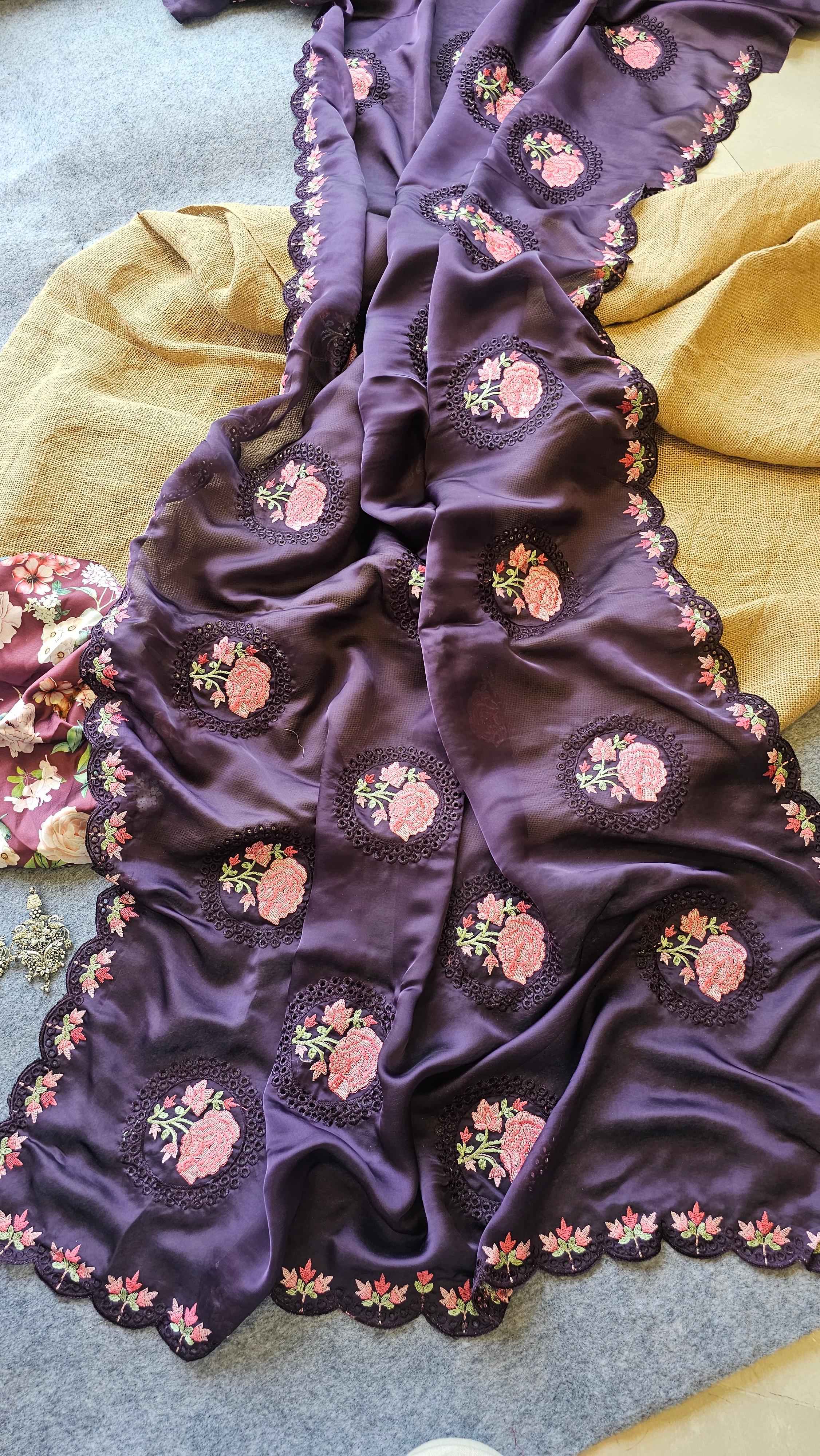 PURE SATTIN SIMMER SILK WITH ZARI SAREE AT WHOLESALE PRICE