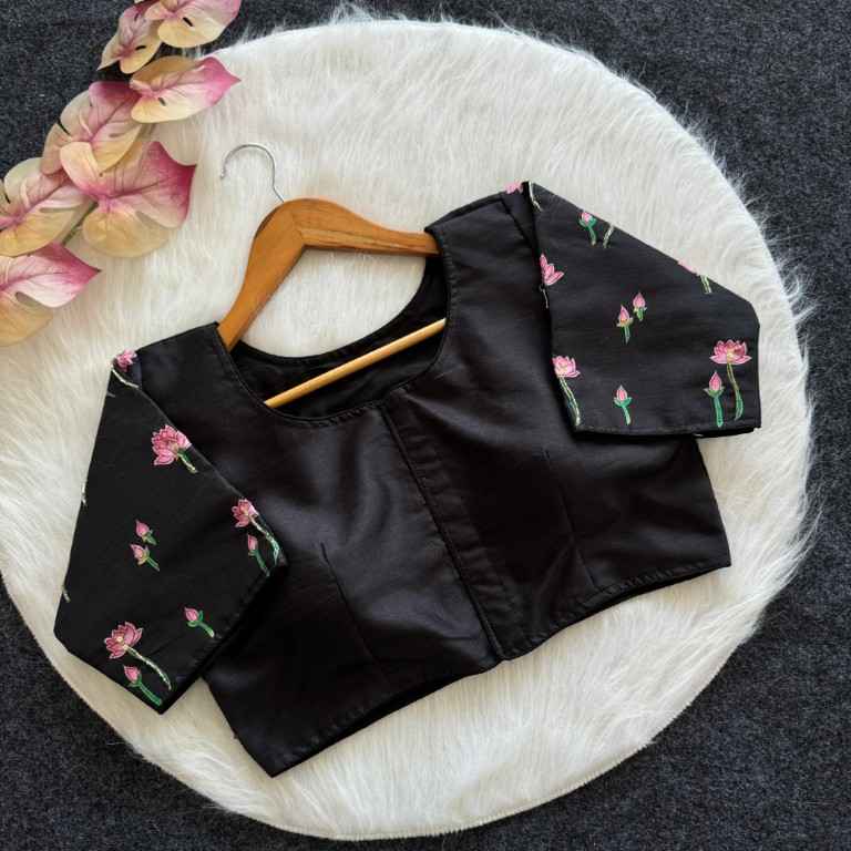 PURE SILK PRINTED ANTIQUE HANDCRAFTED WORK BLOUSE AT WHOLESALE PRICE