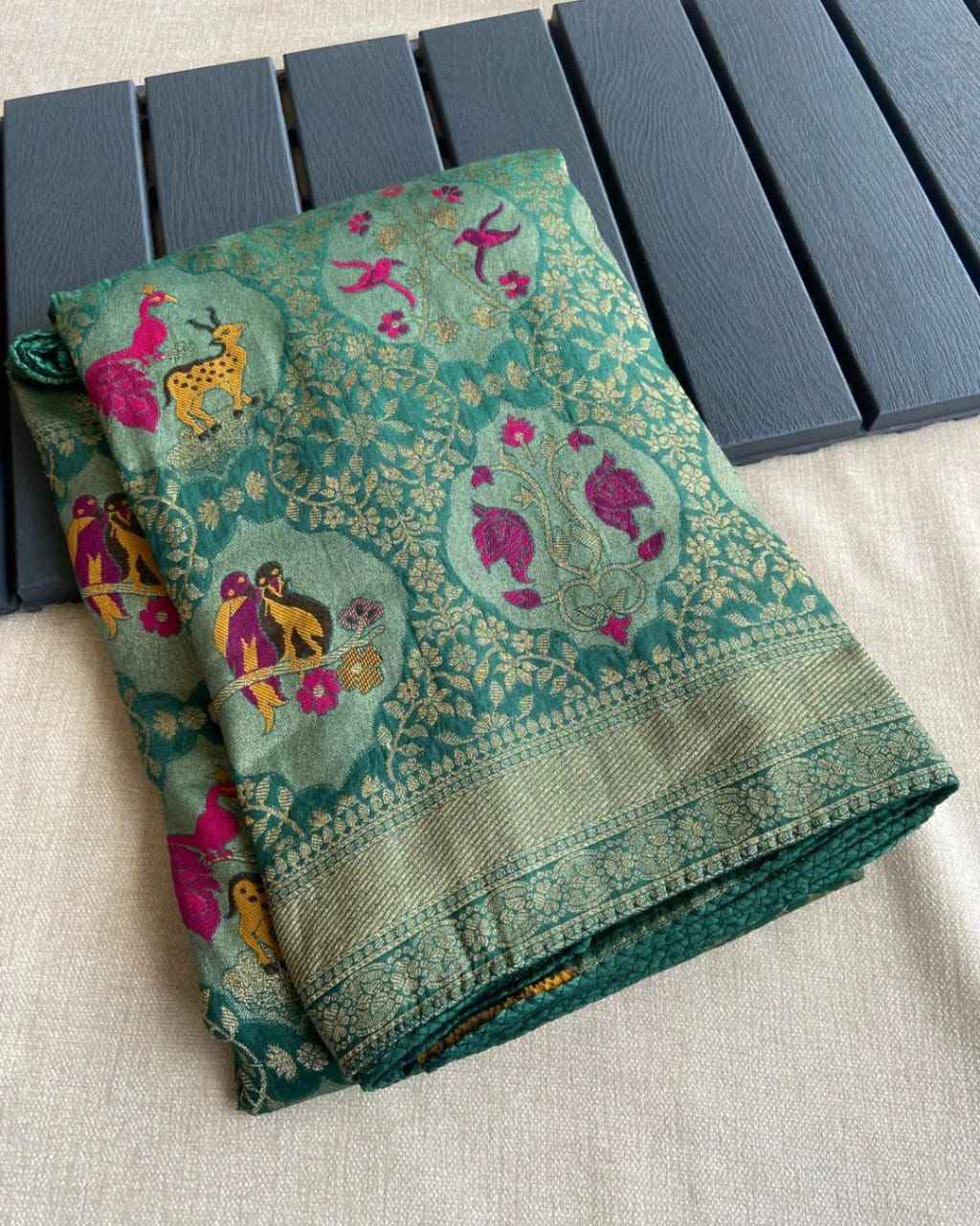 PURE SOFT BANARASI MATKA SILK ANCHIPURAM WEAVING SAREE AT WHOLESALE PRICE