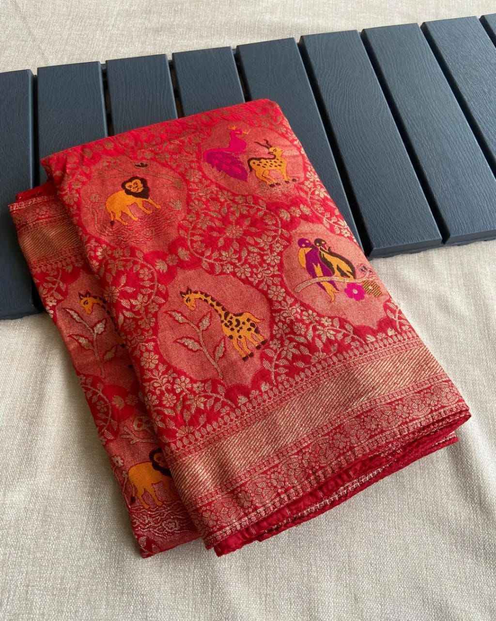 PURE SOFT BANARASI MATKA SILK ANCHIPURAM WEAVING SAREE AT WHOLESALE PRICE