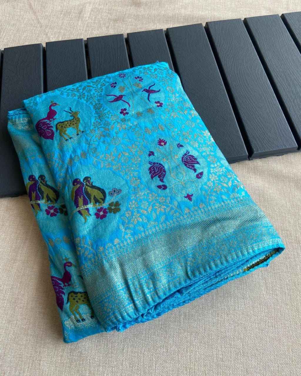PURE SOFT BANARASI MATKA SILK ANCHIPURAM WEAVING SAREE AT WHOLESALE PRICE