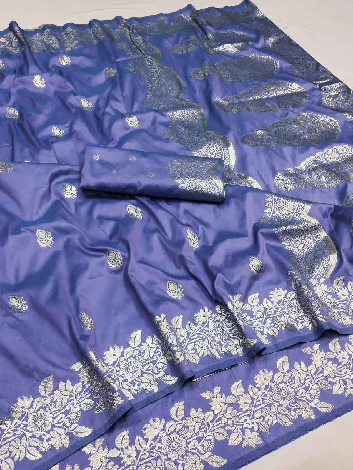 PURE SOFT BANARASI SILK ZARI WORK WITH HEAVY BORDER SAREE AT WHOLESALE PRICE