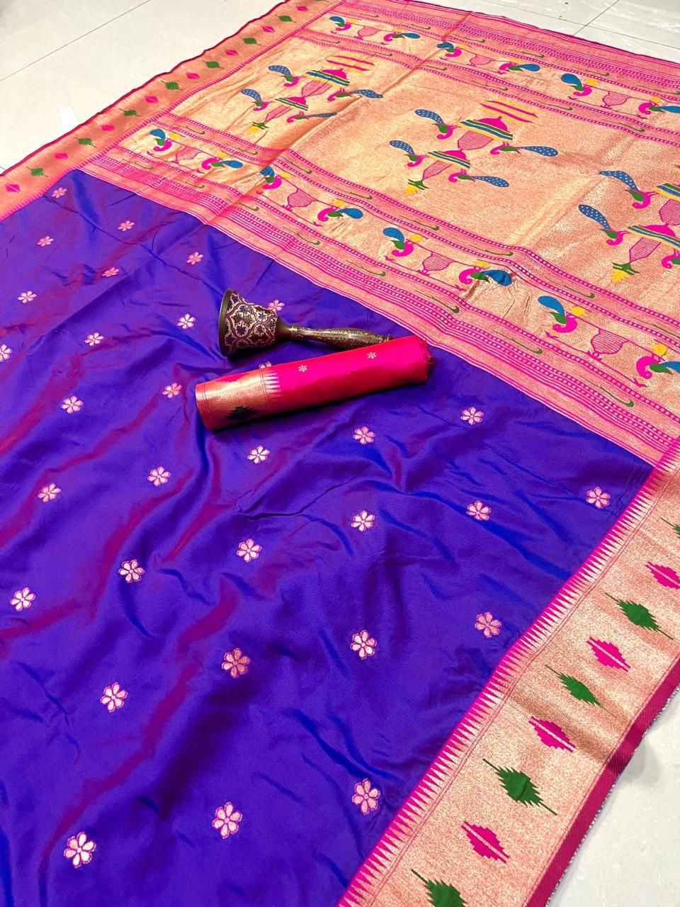 PURE SOFT GOLD ZARI KANCHIVRAM AND PAITHANI SILK SAREE AT WHOLESALE PRICE
