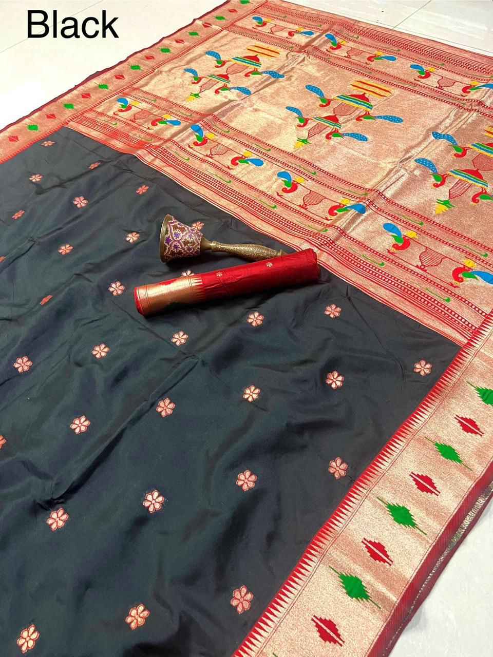 PURE SOFT GOLD ZARI KANCHIVRAM AND PAITHANI SILK SAREE AT WHOLESALE PRICE