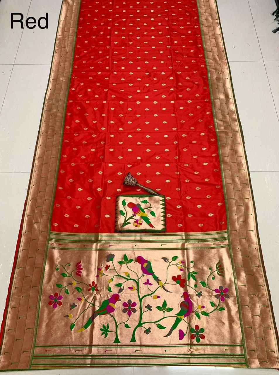 PURE SOFT KANCHIVRAM PETHANI HEAVY MINA ZARI WEAVING SILK AT WHOLESALE PRICE