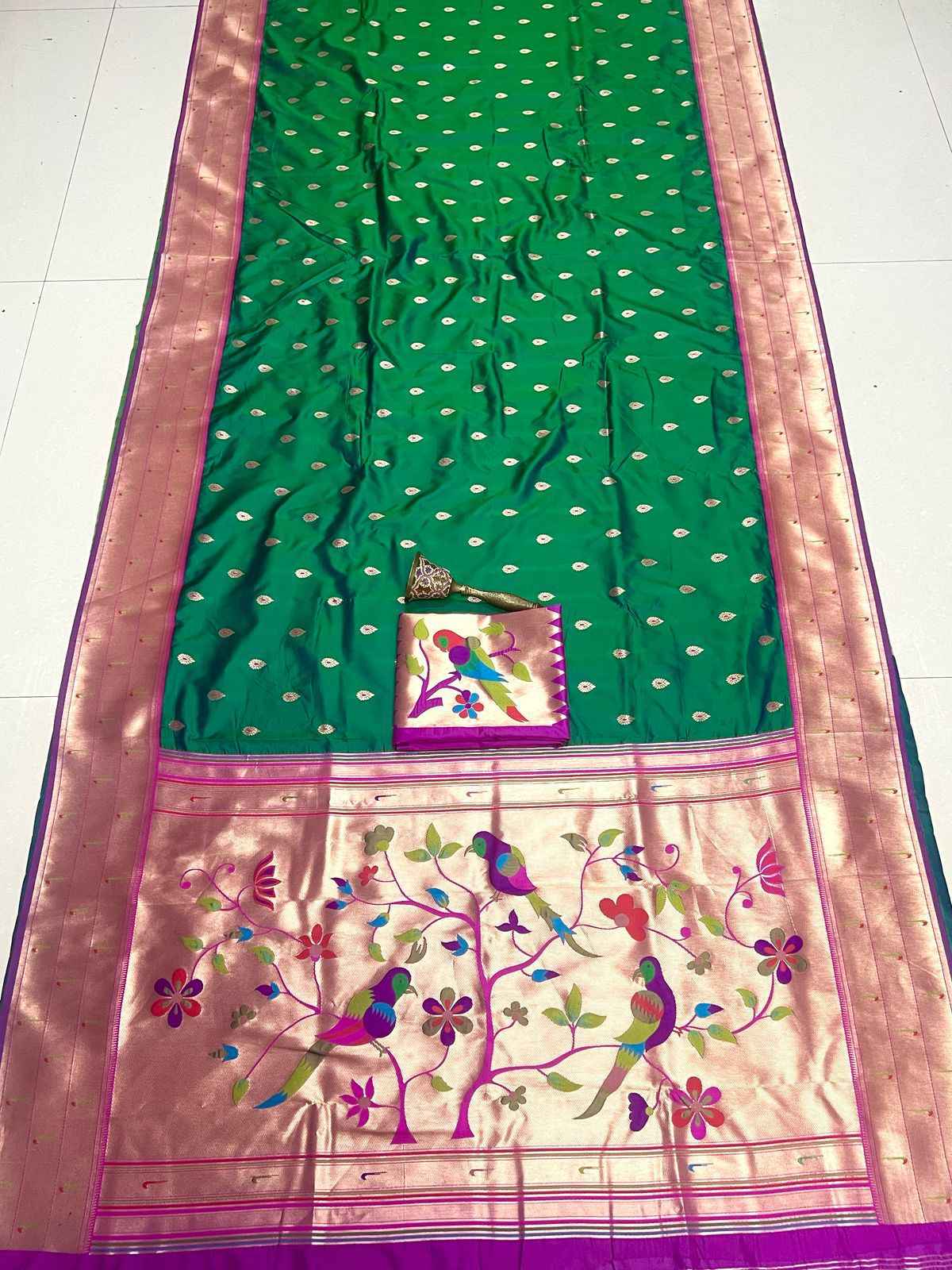 PURE SOFT KANCHIVRAM PETHANI HEAVY MINA ZARI WEAVING SILK AT WHOLESALE PRICE