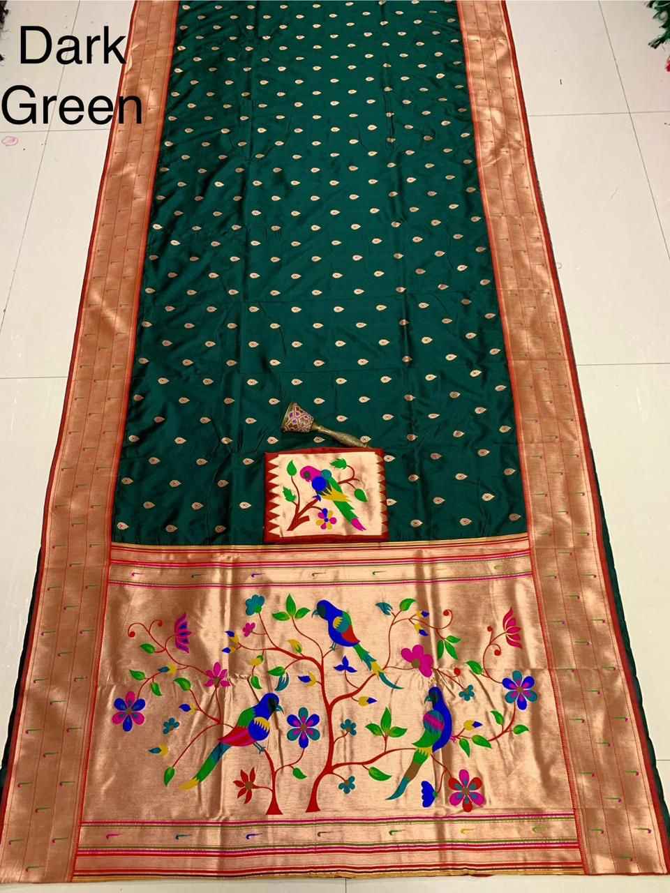 PURE SOFT KANCHIVRAM PETHANI HEAVY MINA ZARI WEAVING SILK AT WHOLESALE PRICE