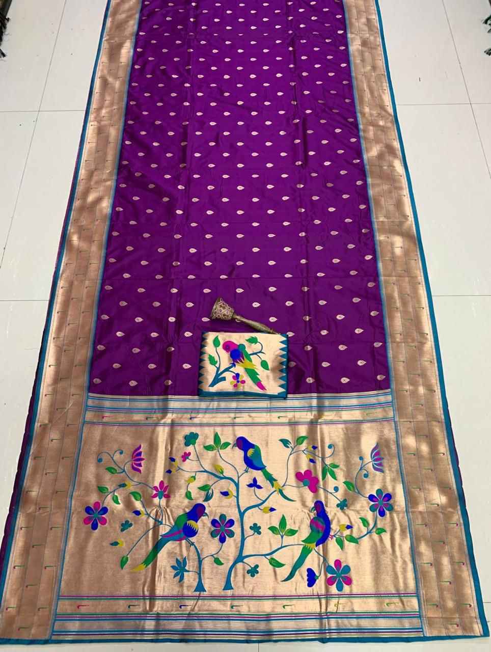 PURE SOFT KANCHIVRAM PETHANI HEAVY MINA ZARI WEAVING SILK AT WHOLESALE PRICE