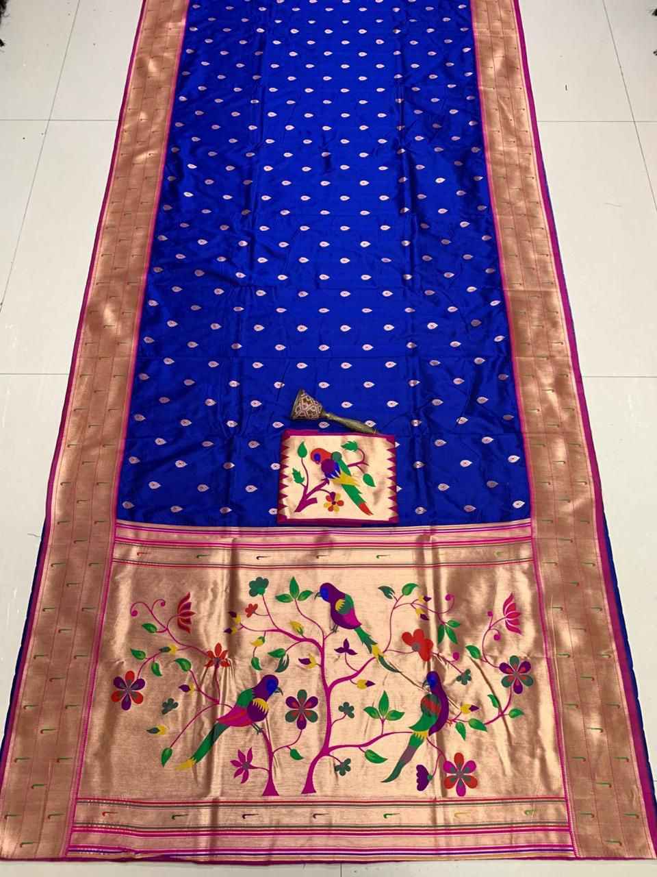 PURE SOFT KANCHIVRAM PETHANI HEAVY MINA ZARI WEAVING SILK AT WHOLESALE PRICE