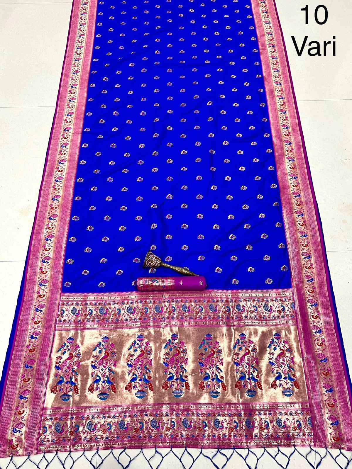PURE SOFT KANCHIVRAM PETHANI SILK 10 YARD SAREE AT WHOLESALE PRICE