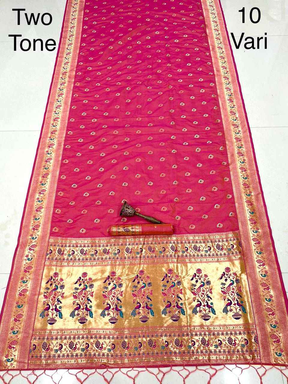 PURE SOFT KANCHIVRAM PETHANI SILK 10 YARD SAREE AT WHOLESALE PRICE