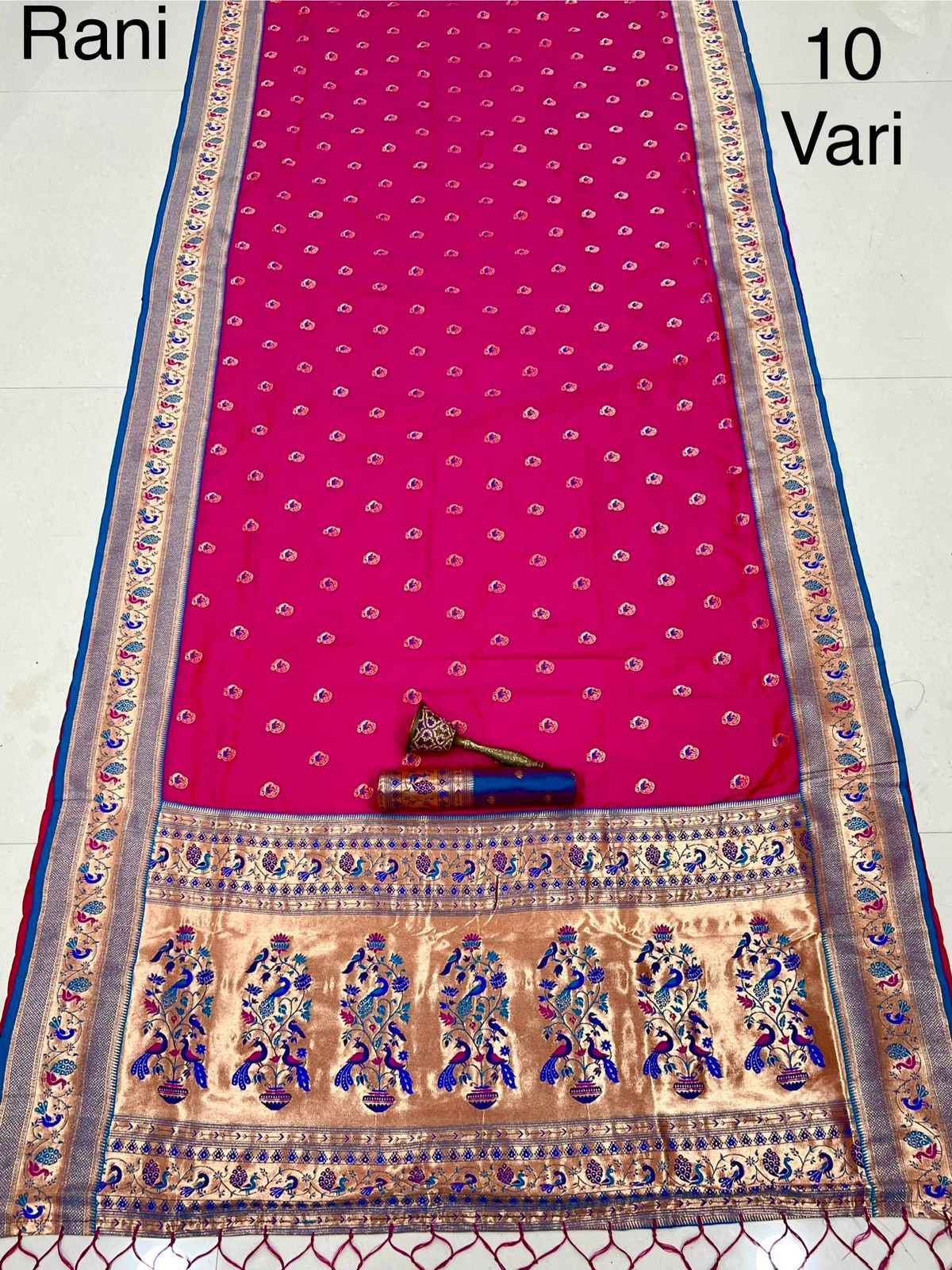 PURE SOFT KANCHIVRAM PETHANI SILK 10 YARD SAREE AT WHOLESALE PRICE