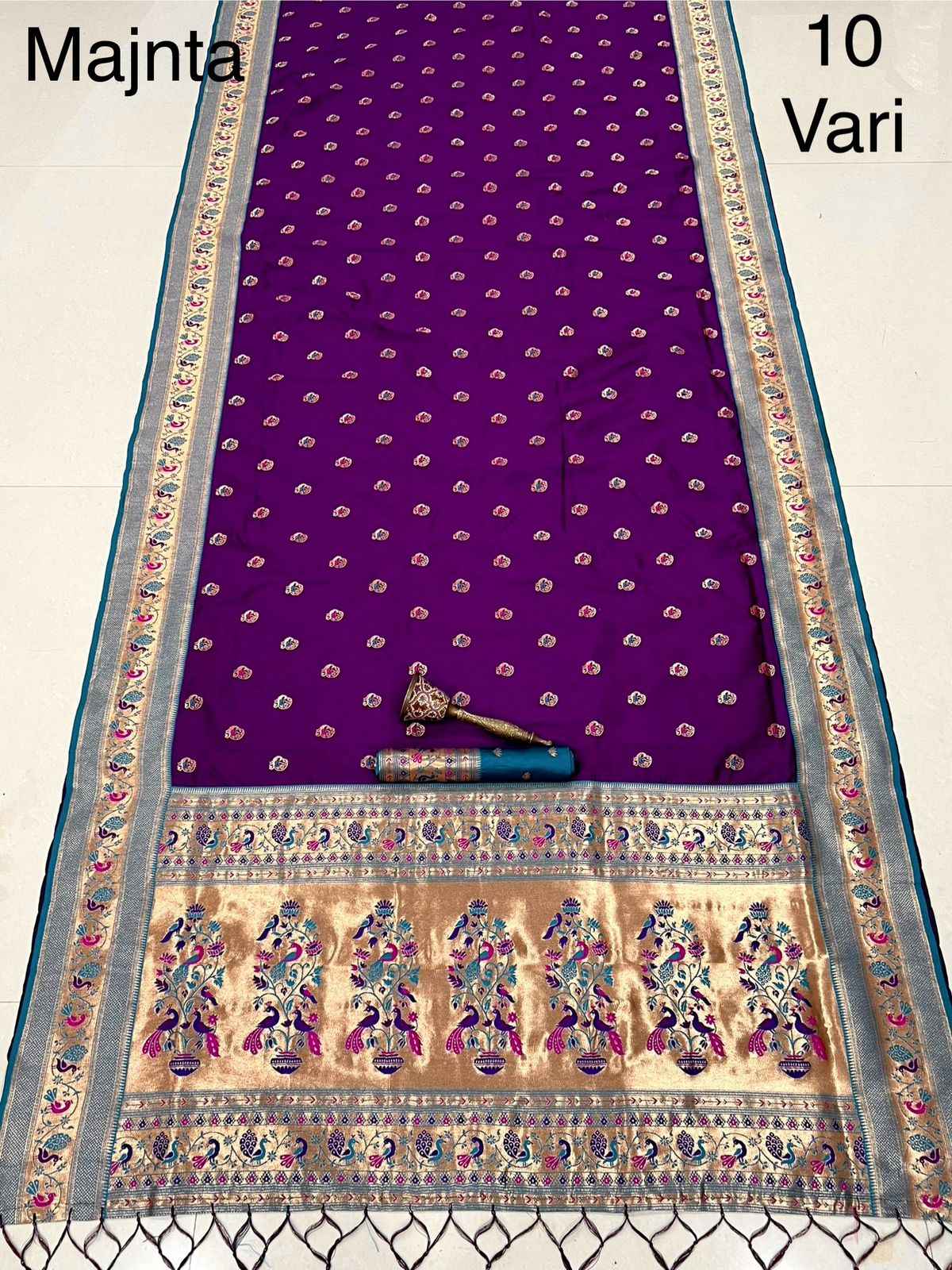 PURE SOFT KANCHIVRAM PETHANI SILK 10 YARD SAREE AT WHOLESALE PRICE