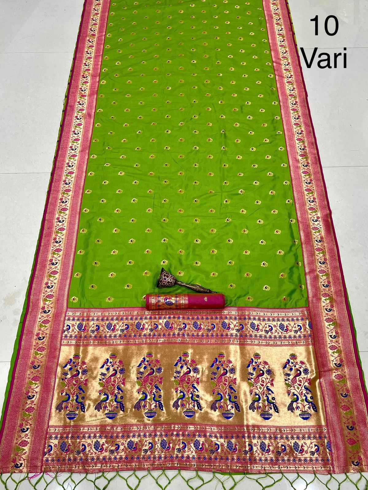 PURE SOFT KANCHIVRAM PETHANI SILK 10 YARD SAREE AT WHOLESALE PRICE
