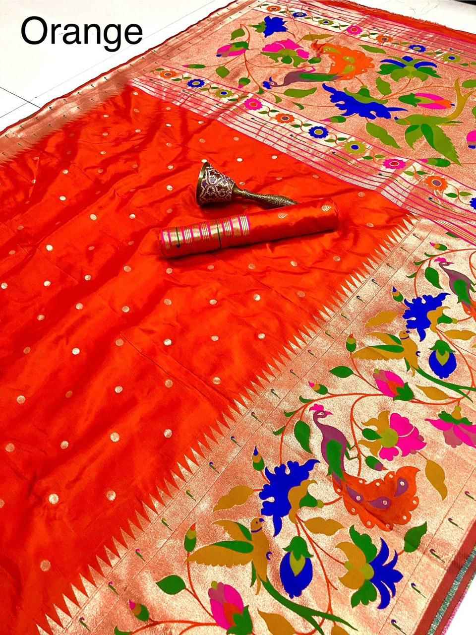 PURE SOFT KANCHIVRAM  PETHANI SILK BIG BORDER SAREE AT WHOLESALE PRICE