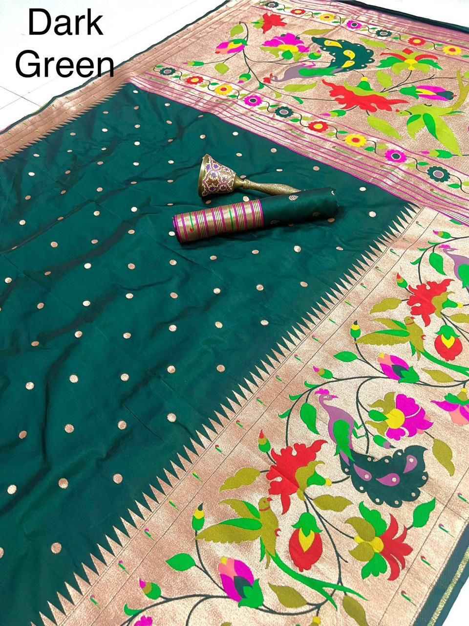 PURE SOFT KANCHIVRAM  PETHANI SILK BIG BORDER SAREE AT WHOLESALE PRICE