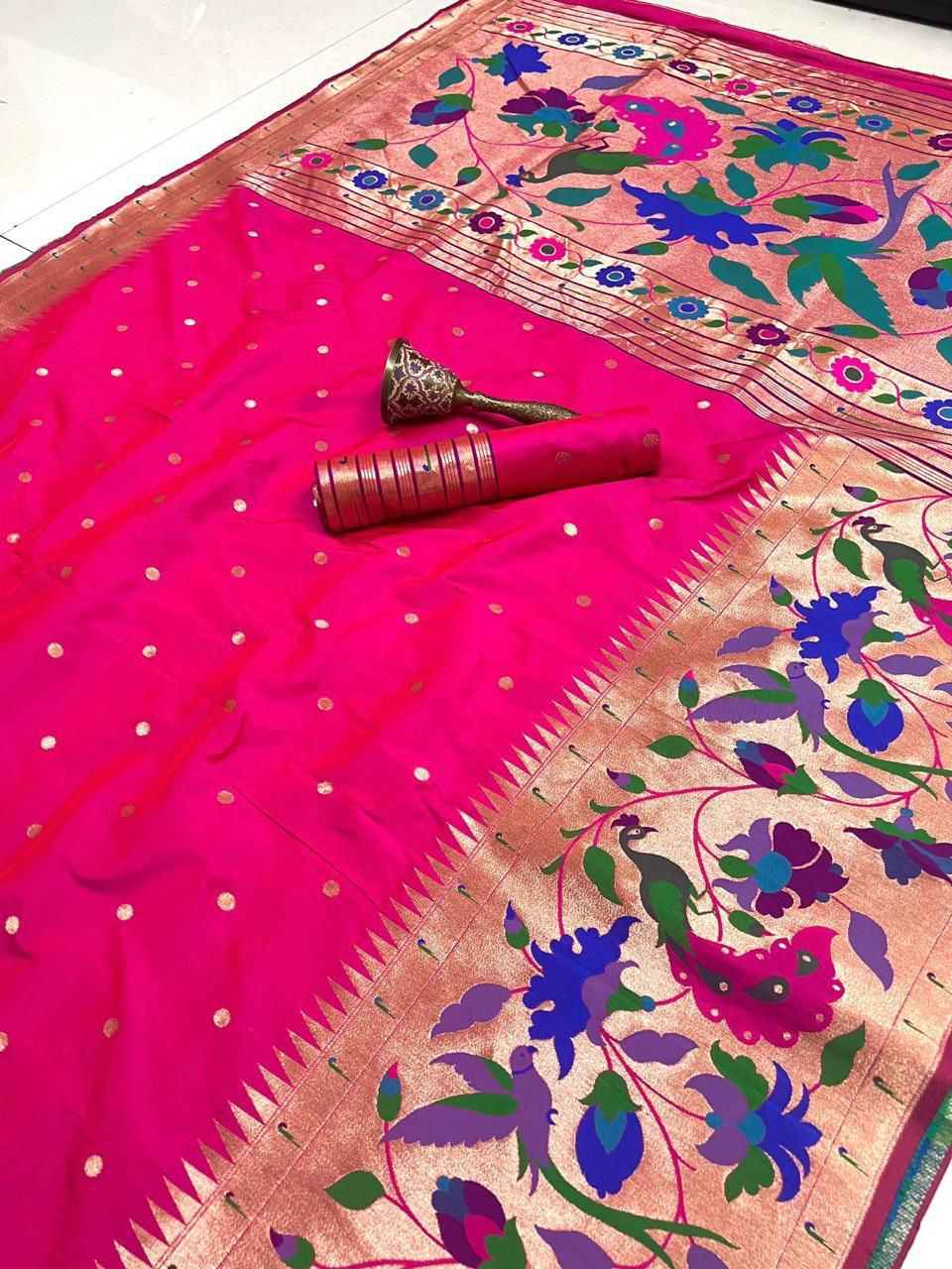 PURE SOFT KANCHIVRAM  PETHANI SILK BIG BORDER SAREE AT WHOLESALE PRICE