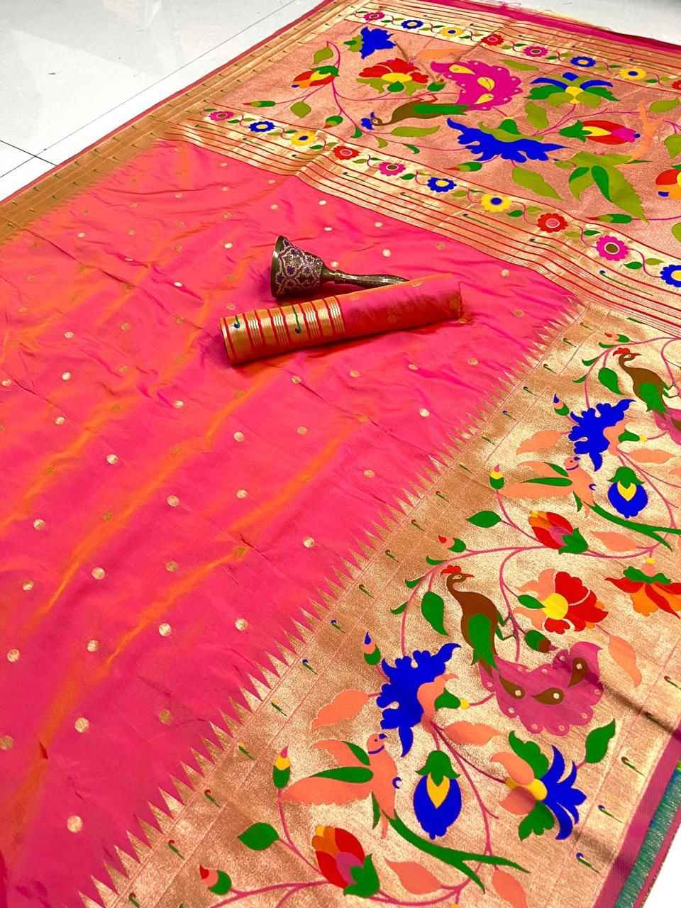 PURE SOFT KANCHIVRAM  PETHANI SILK BIG BORDER SAREE AT WHOLESALE PRICE
