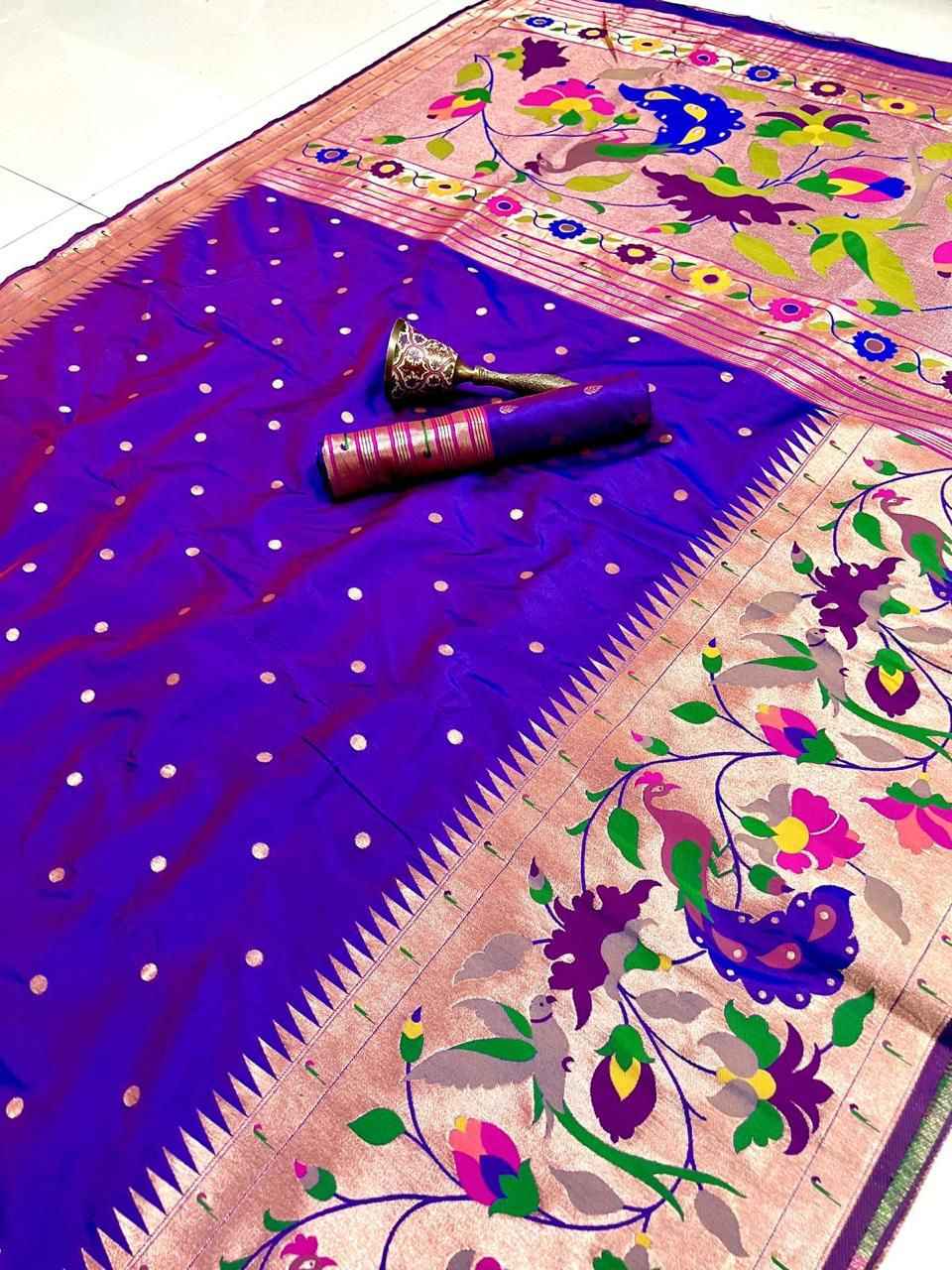 PURE SOFT KANCHIVRAM  PETHANI SILK BIG BORDER SAREE AT WHOLESALE PRICE