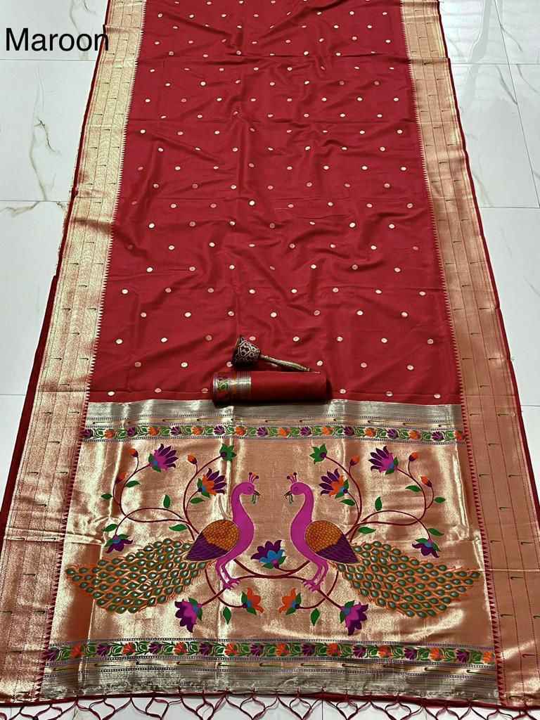 PURE SOFT KANCHIVRAM  PETHANI SILK MINA ZARI WEAVING SAREE AT WHOLESALE PRICE