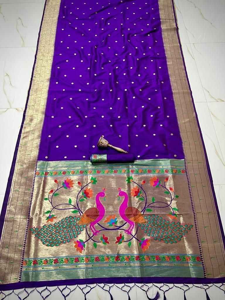 PURE SOFT KANCHIVRAM  PETHANI SILK MINA ZARI WEAVING SAREE AT WHOLESALE PRICE