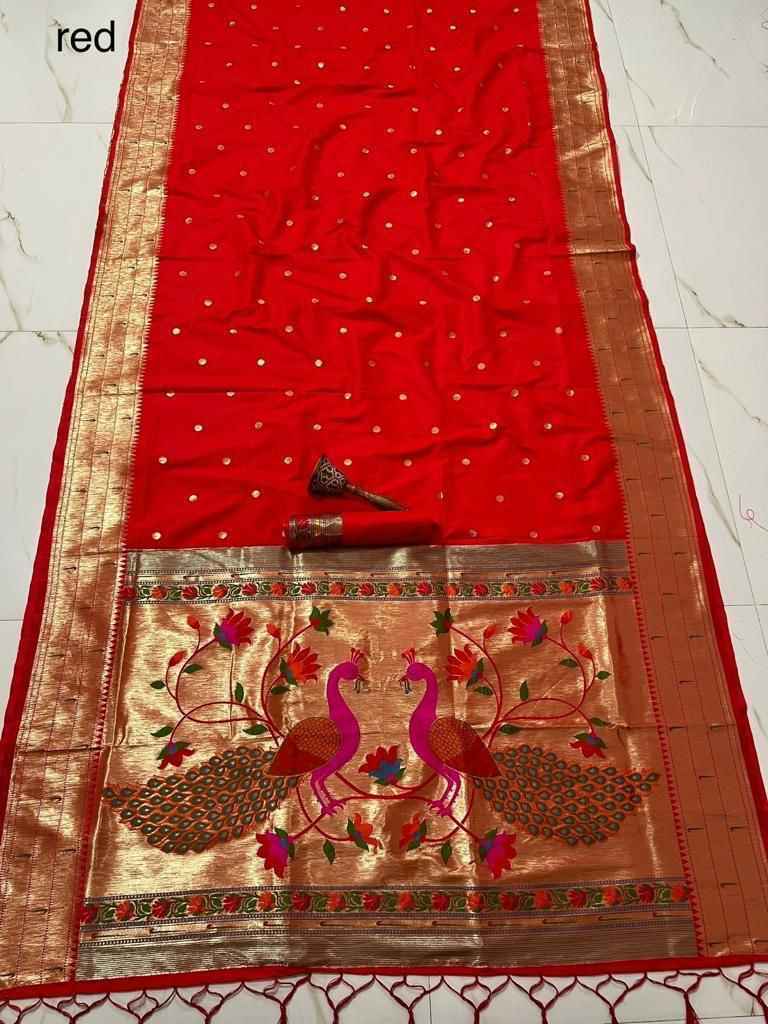 PURE SOFT KANCHIVRAM  PETHANI SILK MINA ZARI WEAVING SAREE AT WHOLESALE PRICE