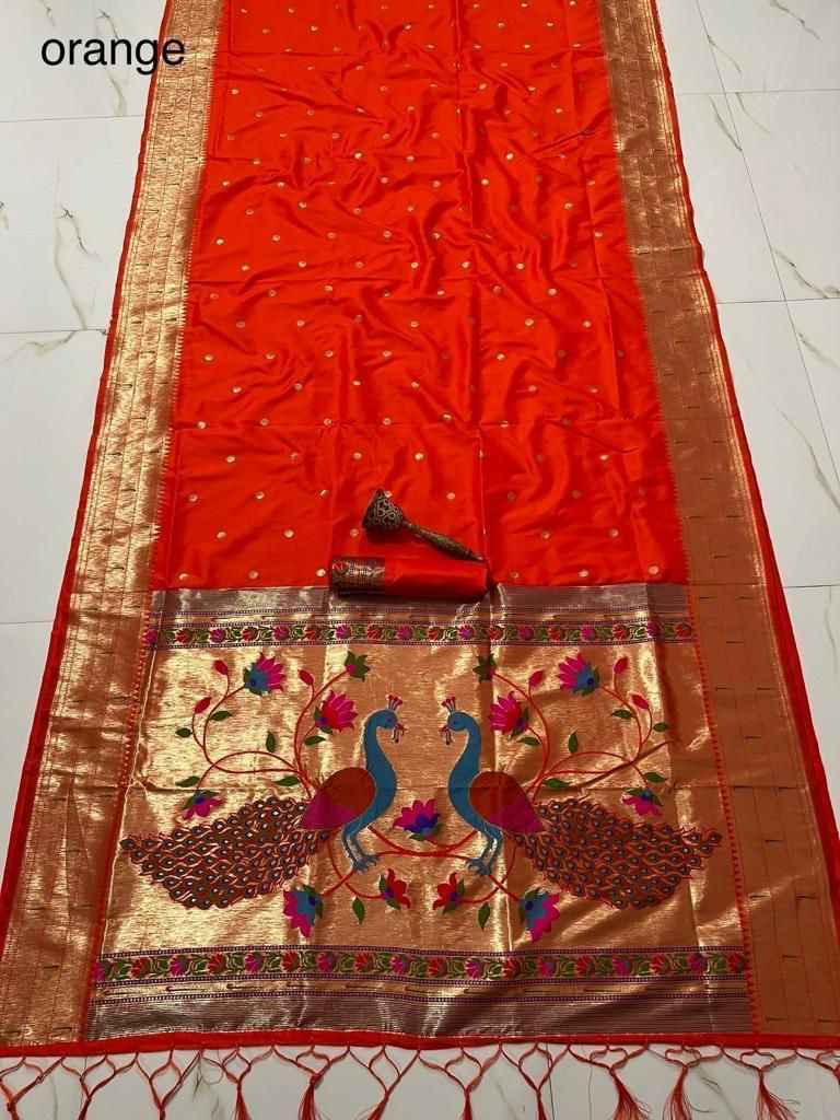 PURE SOFT KANCHIVRAM  PETHANI SILK MINA ZARI WEAVING SAREE AT WHOLESALE PRICE