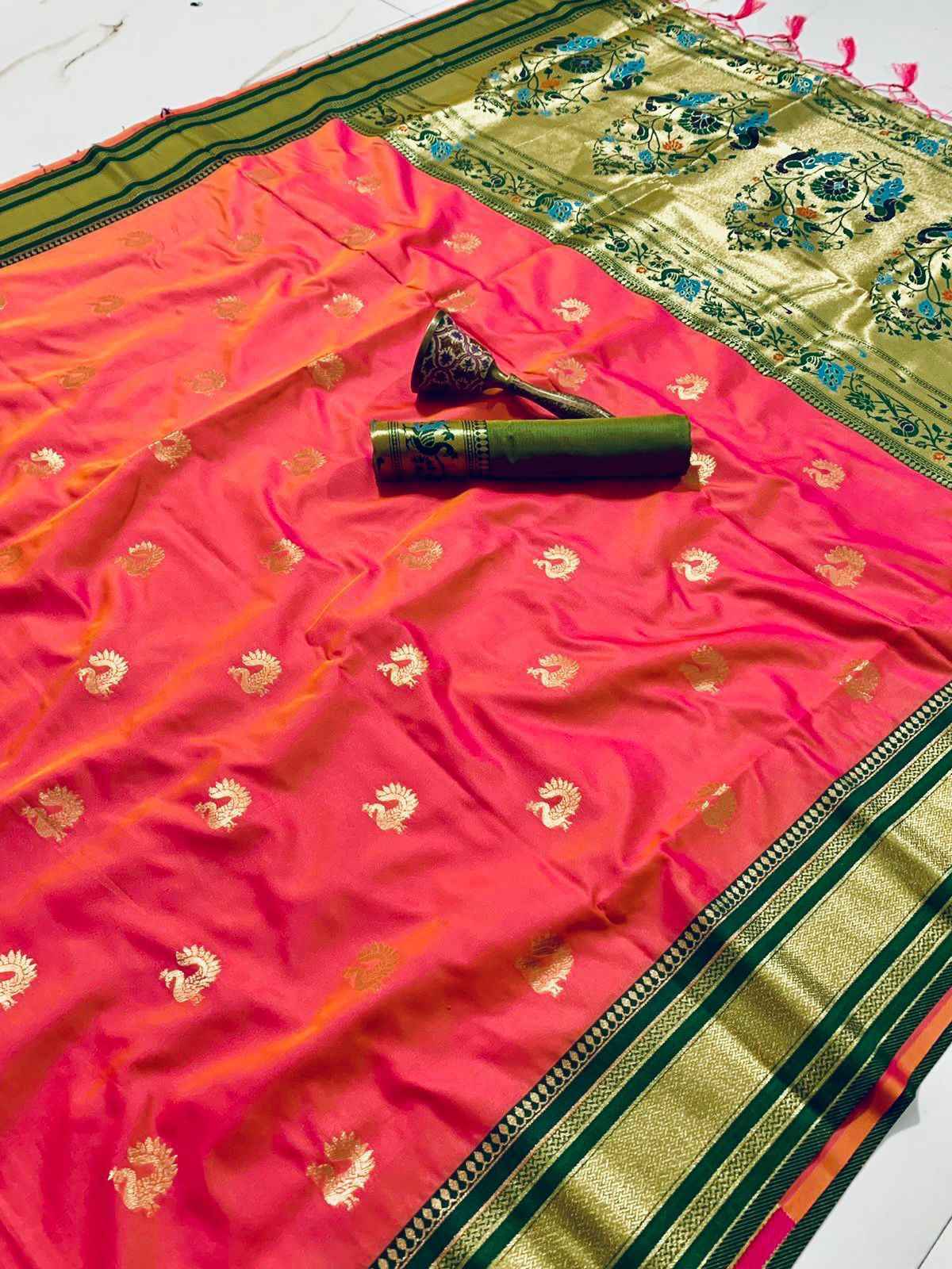 PURE SOFT KANCHIVRAM PURE ZARI PETHANI SILK SAREE AT WHOLESALE PRICE