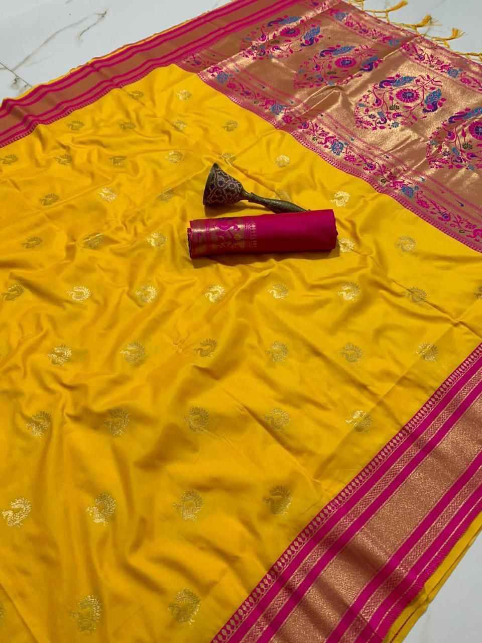 PURE SOFT KANCHIVRAM PURE ZARI PETHANI SILK SAREE AT WHOLESALE PRICE