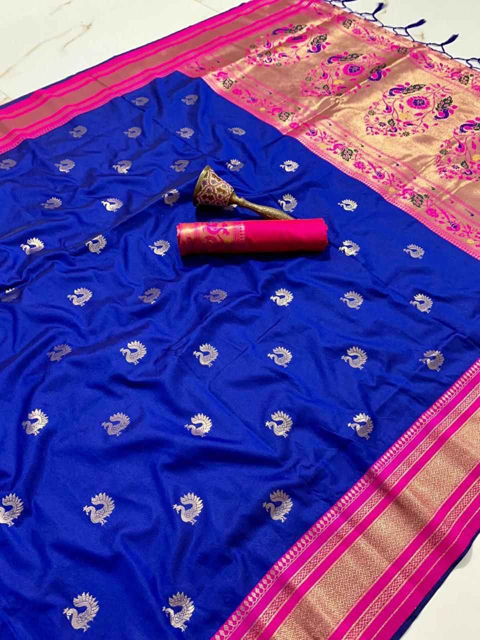 PURE SOFT KANCHIVRAM PURE ZARI PETHANI SILK SAREE AT WHOLESALE PRICE