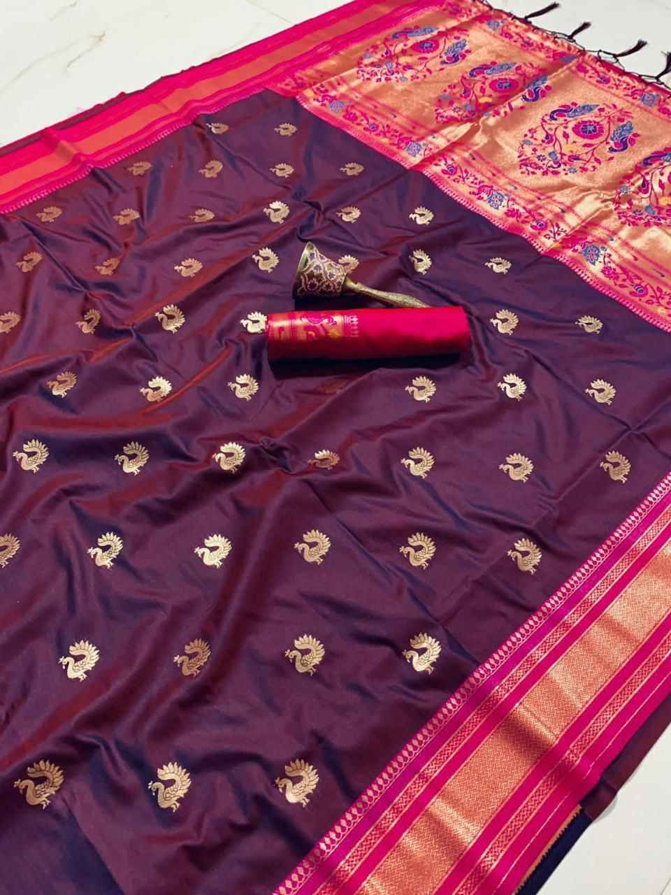 PURE SOFT KANCHIVRAM PURE ZARI PETHANI SILK SAREE AT WHOLESALE PRICE