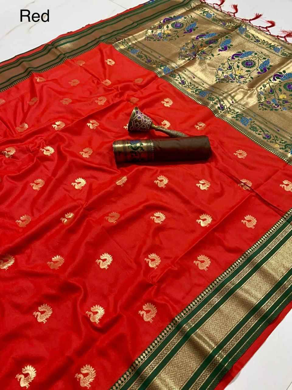 PURE SOFT KANCHIVRAM PURE ZARI PETHANI SILK SAREE AT WHOLESALE PRICE
