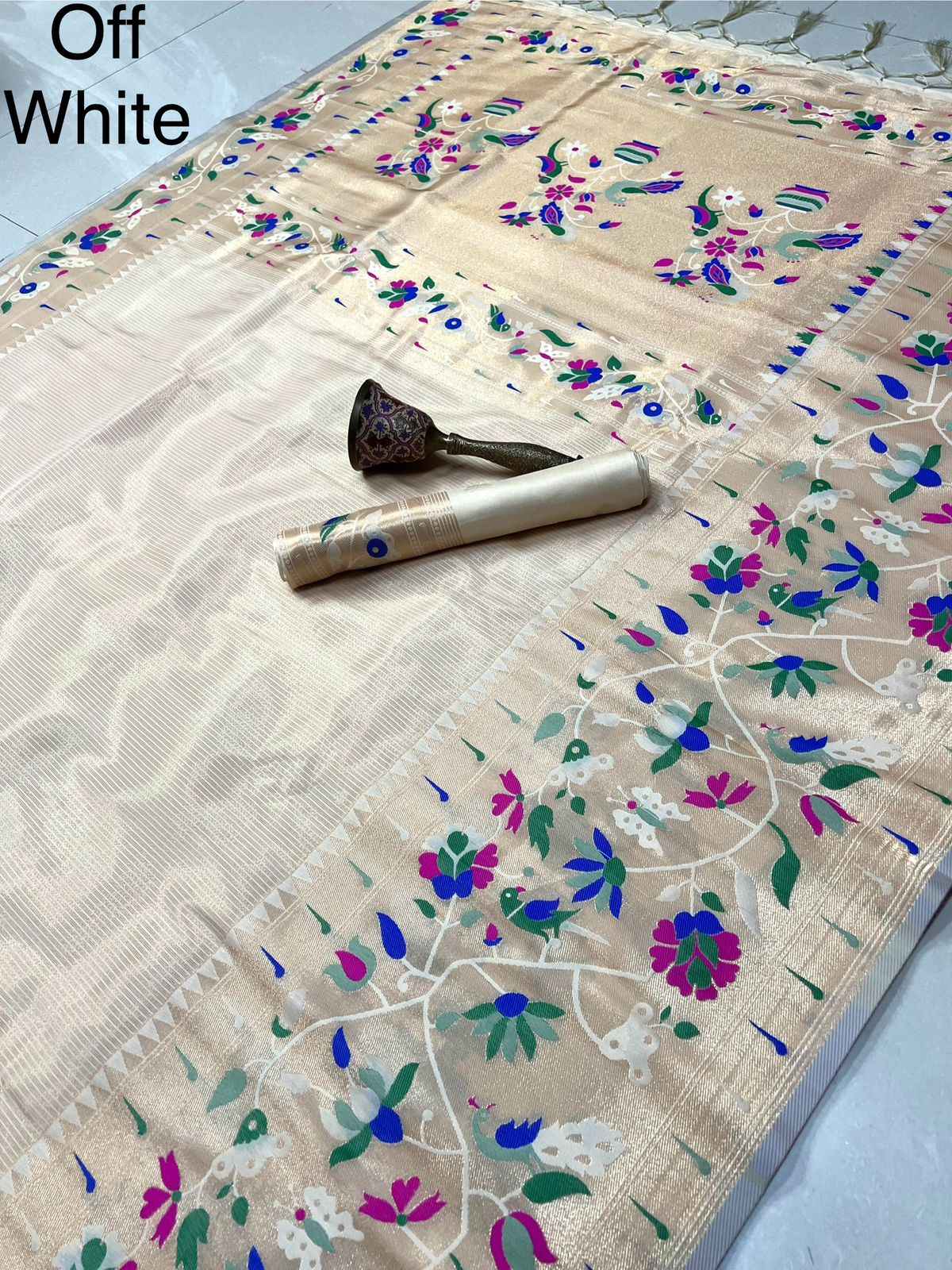 PURE SOFT KANCHIVRAM TISSUE PETHANI SILK CONTRAST BODER SAREE AT WHOLESALE PRICE