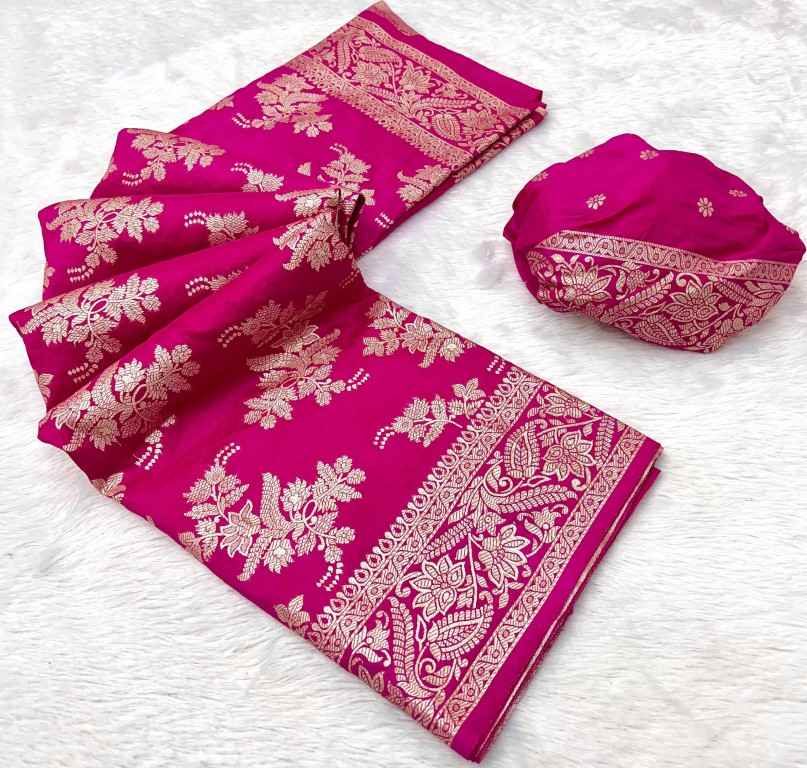 PURE SOFT KHADI DOLLA SILK  ZARI PICHWAI WOOVEN SAREE AT WHOLESALE PRICE