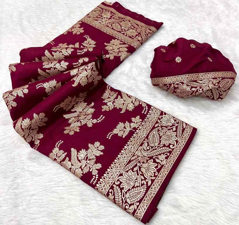 PURE SOFT KHADI DOLLA SILK  ZARI PICHWAI WOOVEN SAREE AT WHOLESALE PRICE