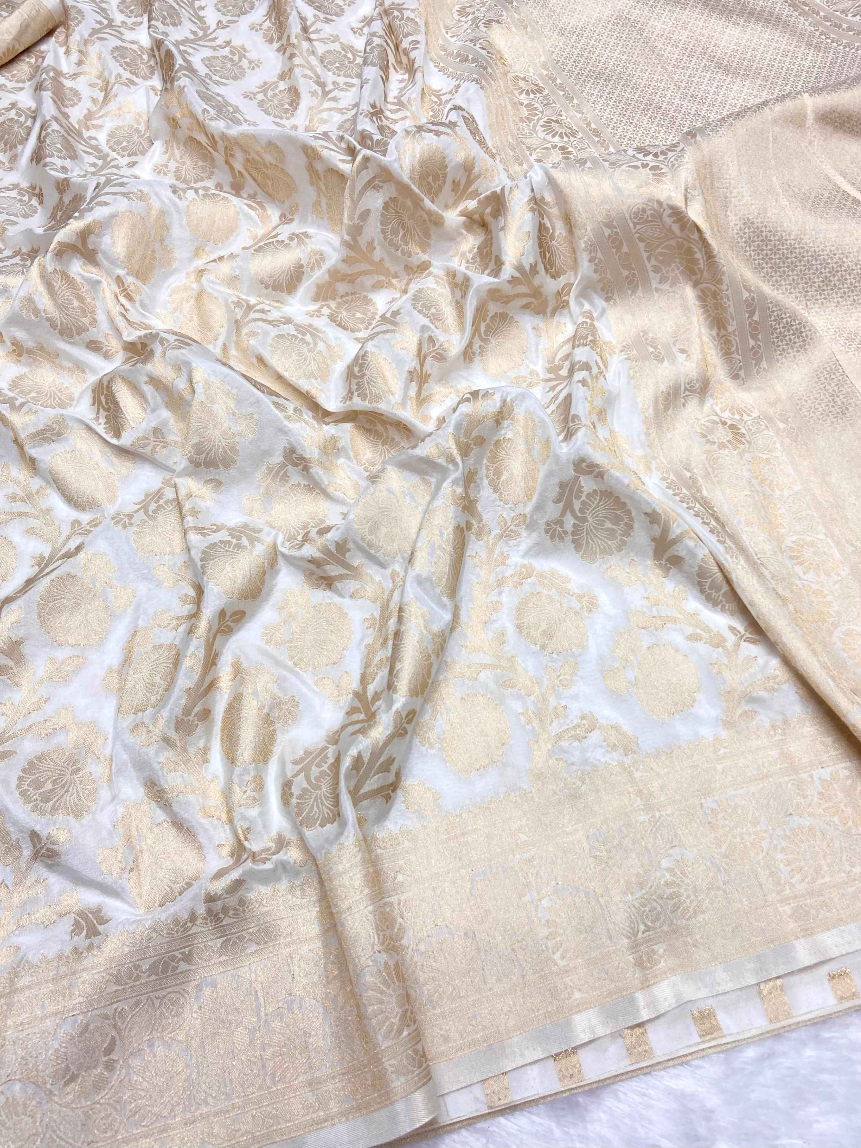PURE SOFT KHADI GEORGETTE SILK ZARI PICHWAI SAREE AT WHOLESALE PRICE