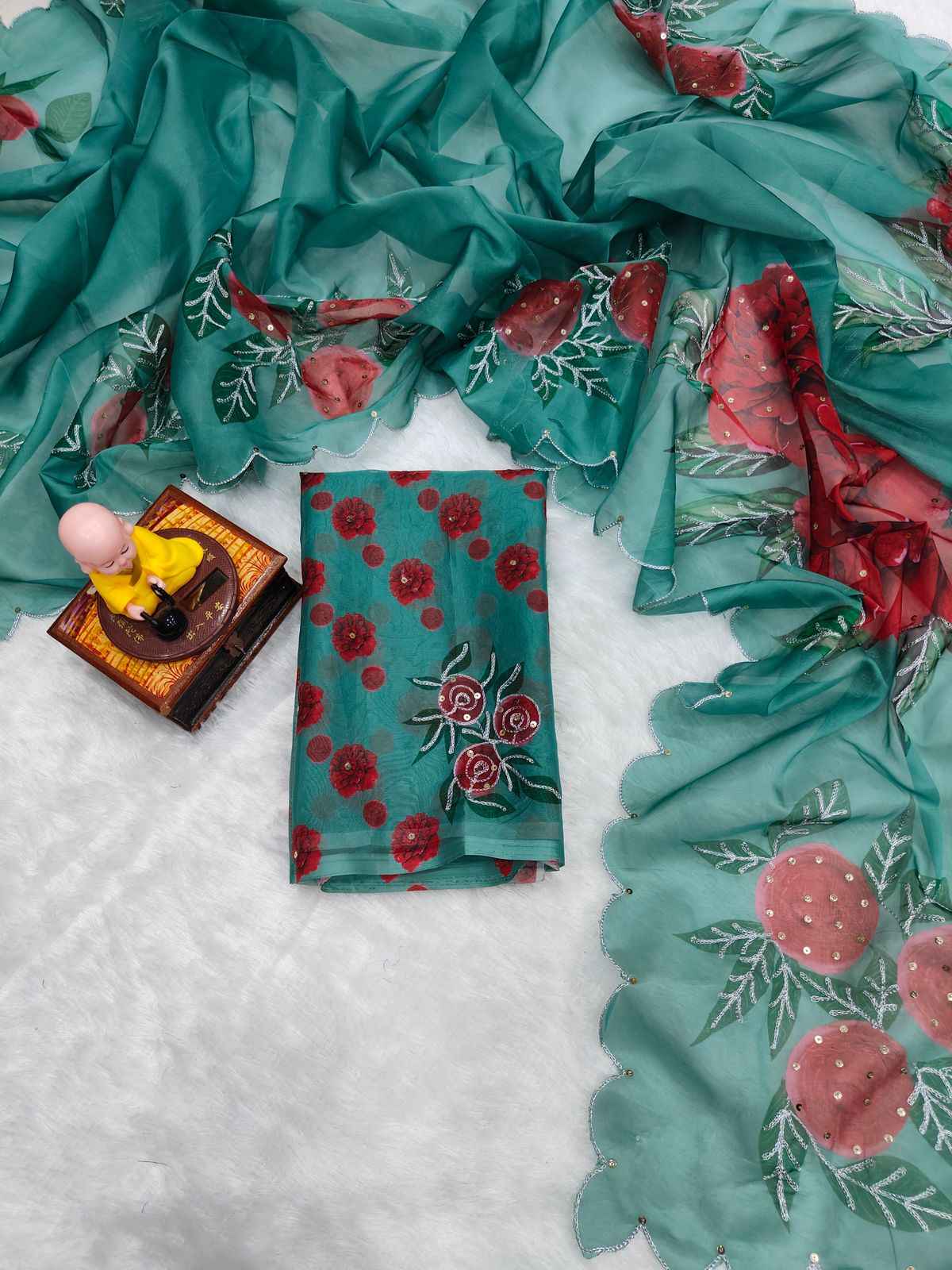 PURE SOFT TABBY ORGENZA DIGITAL PRINT SAREE AT WHOLESALE PRICE