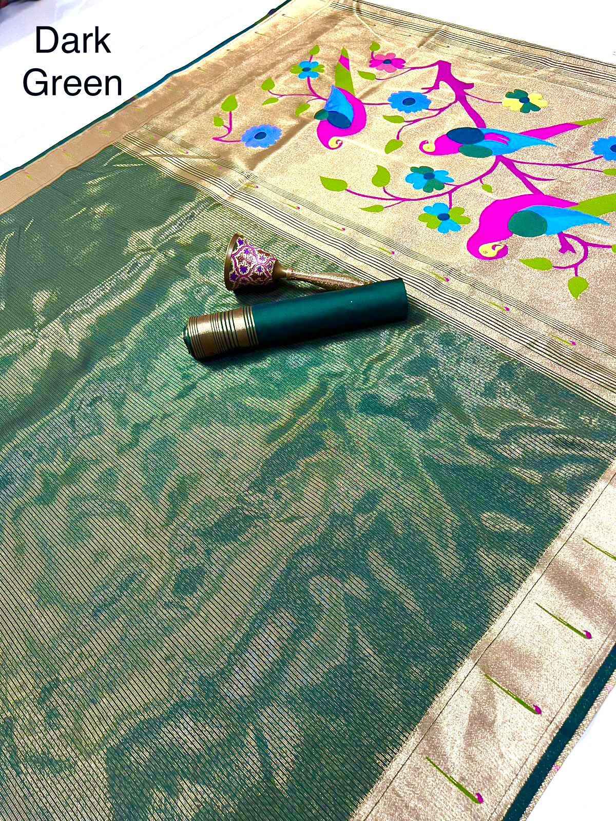 PURE SOFT ZARI KANCHIVRAM TISUE PAITHANI SILK SAREE AT WHOLESALE PRICE