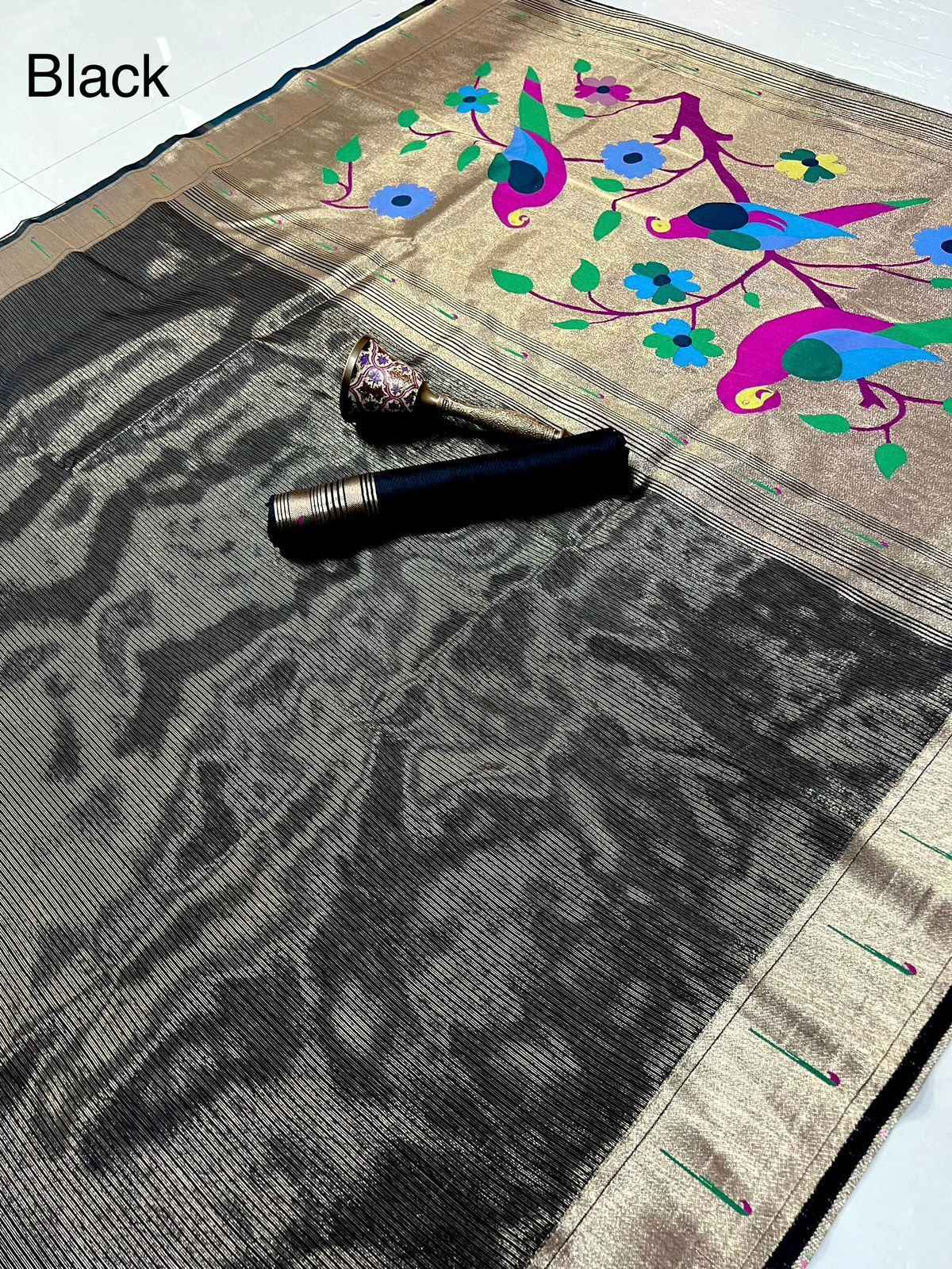 PURE SOFT ZARI KANCHIVRAM TISUE PAITHANI SILK SAREE AT WHOLESALE PRICE