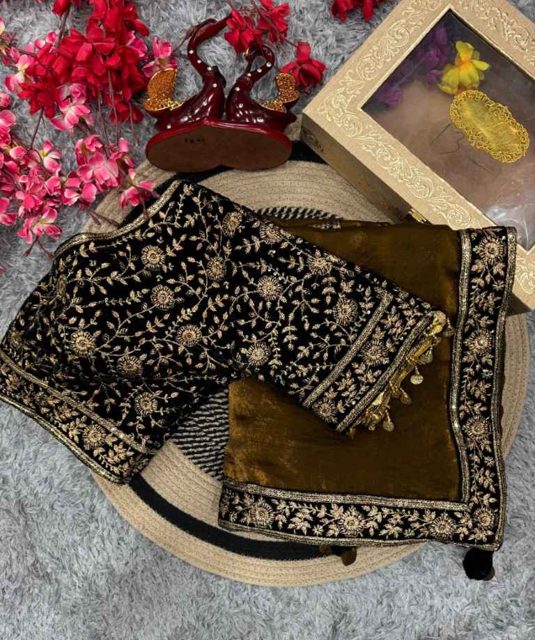 PURE SPACE SILK SEQUINS AND ZARI EMBROIDERY WORK SAREE AT WHOLESALE PRICE